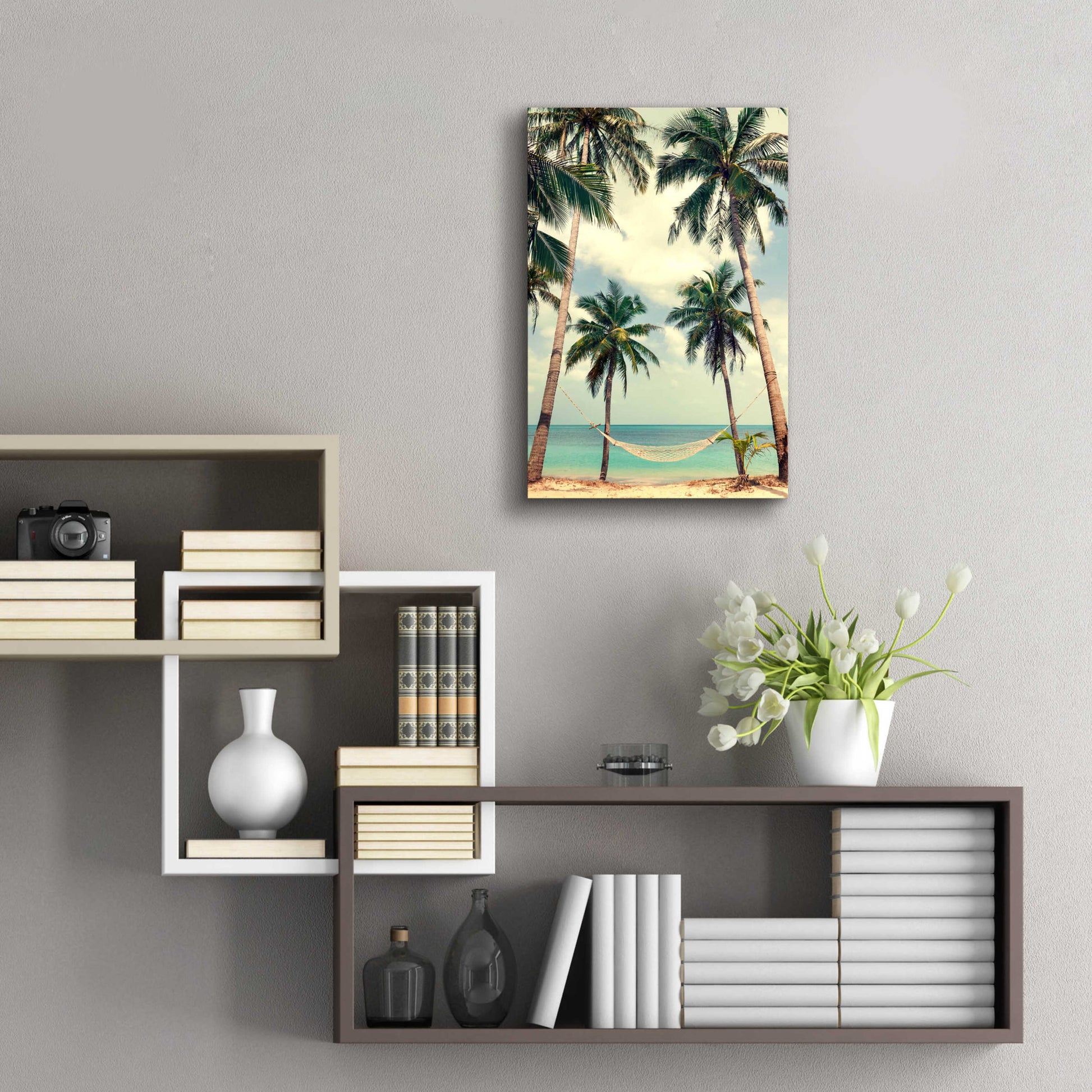 Epic Art 'Palm Sky 3' by Design Fabrikken, Acrylic Glass Wall Art,16x24