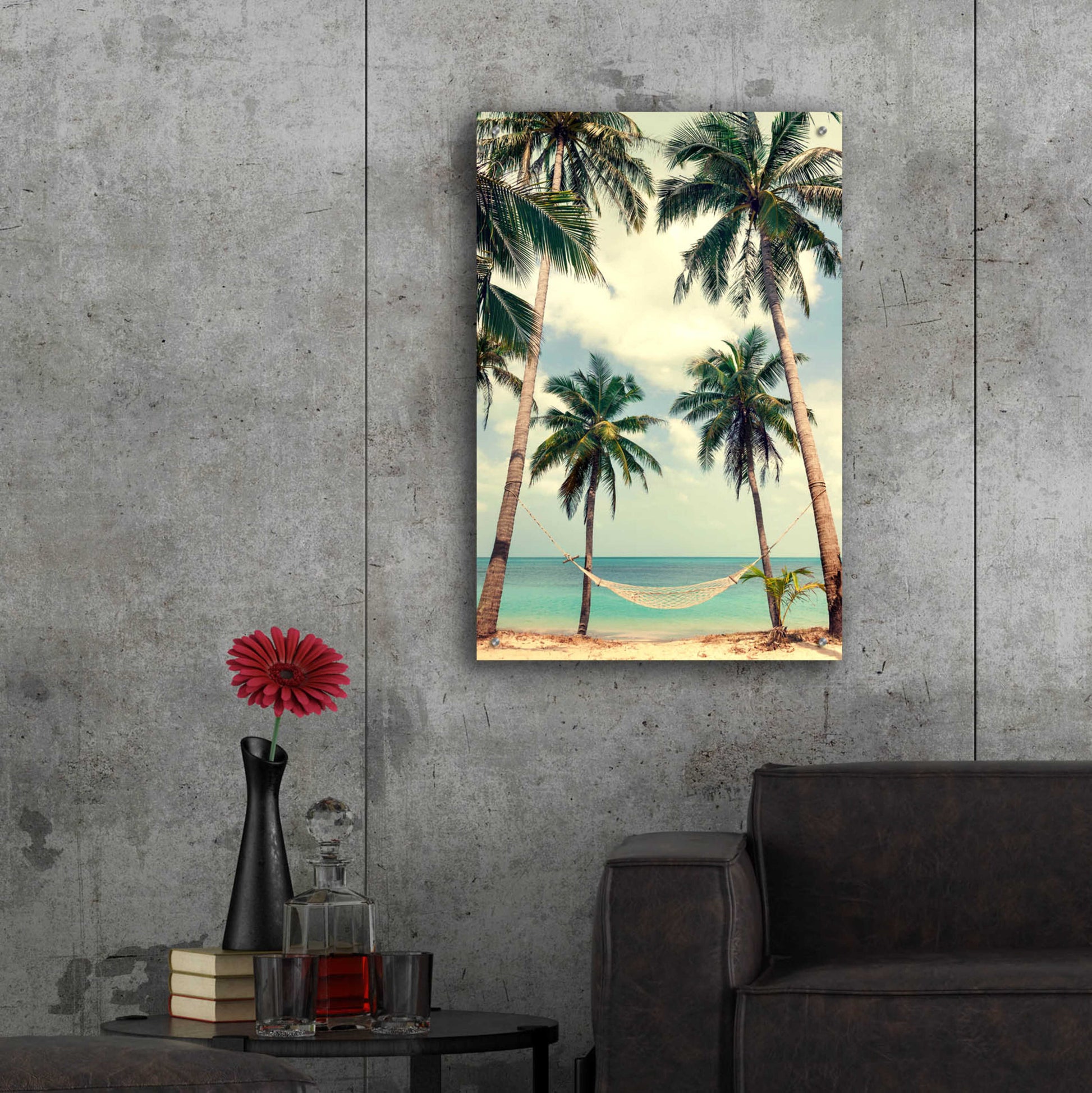 Epic Art 'Palm Sky 3' by Design Fabrikken, Acrylic Glass Wall Art,24x36