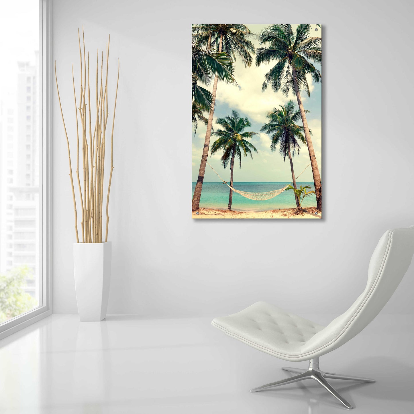 Epic Art 'Palm Sky 3' by Design Fabrikken, Acrylic Glass Wall Art,24x36