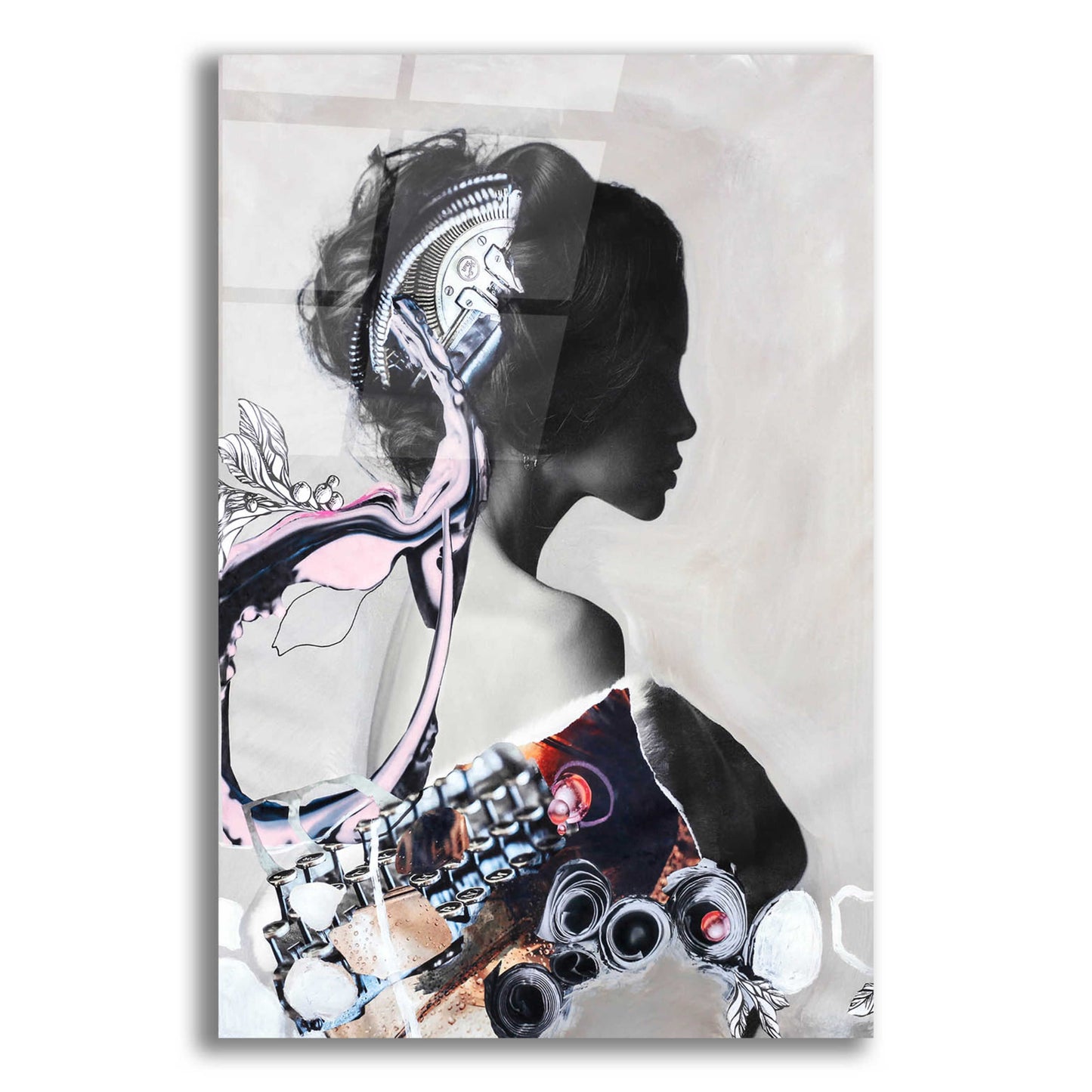 Epic Art 'Pink Fluence 1' by Design Fabrikken, Acrylic Glass Wall Art,12x16