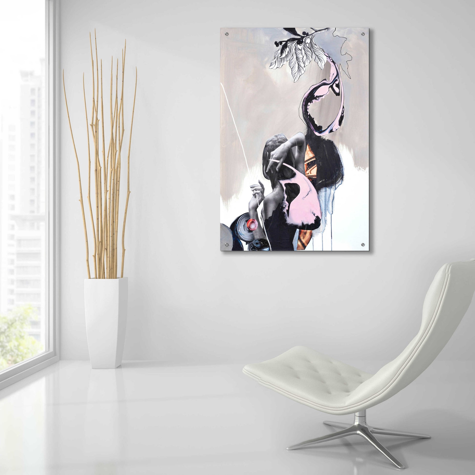 Epic Art 'Pink Fluence 2' by Design Fabrikken, Acrylic Glass Wall Art,24x36