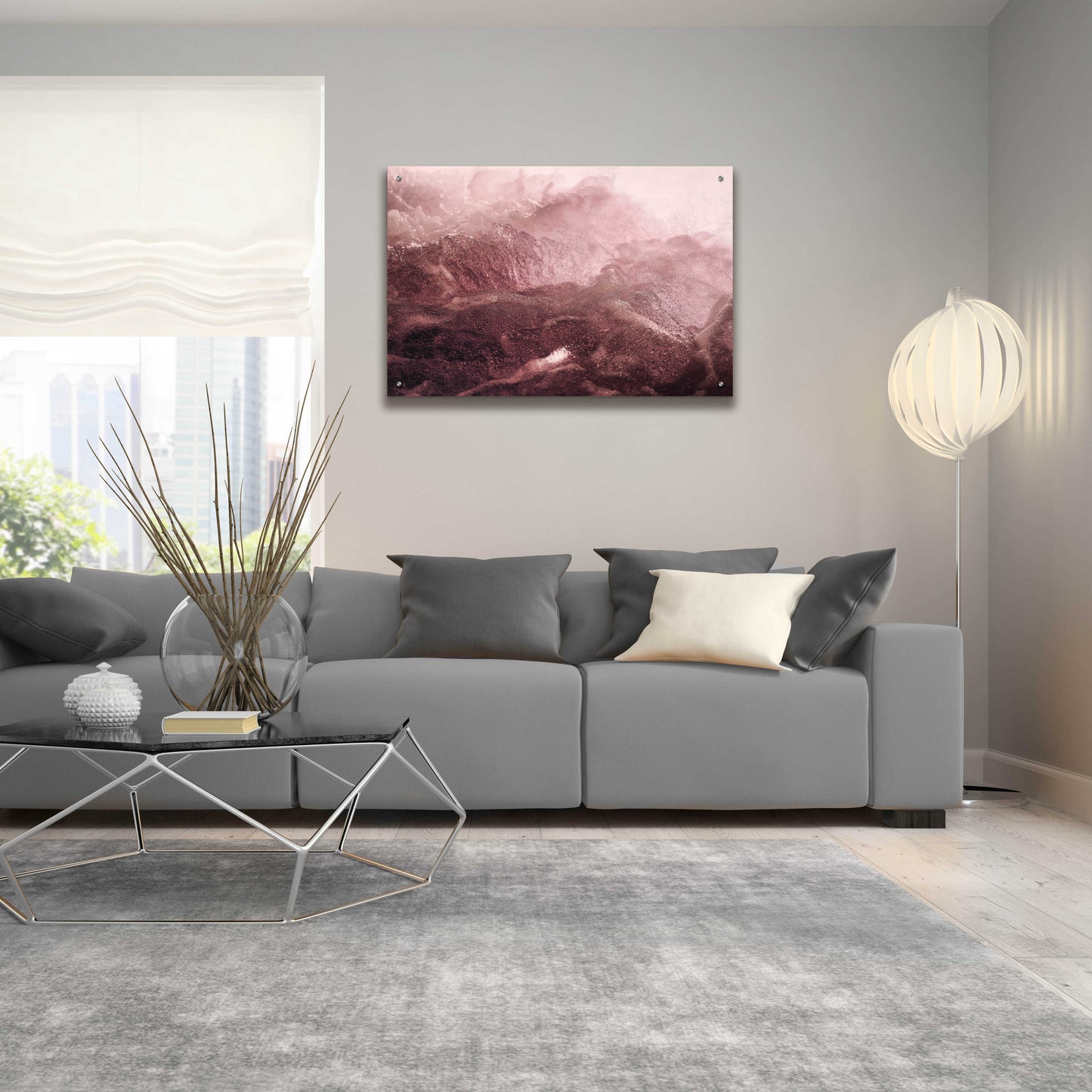 Epic Art 'Pink Motion' by Design Fabrikken, Acrylic Glass Wall Art,36x24