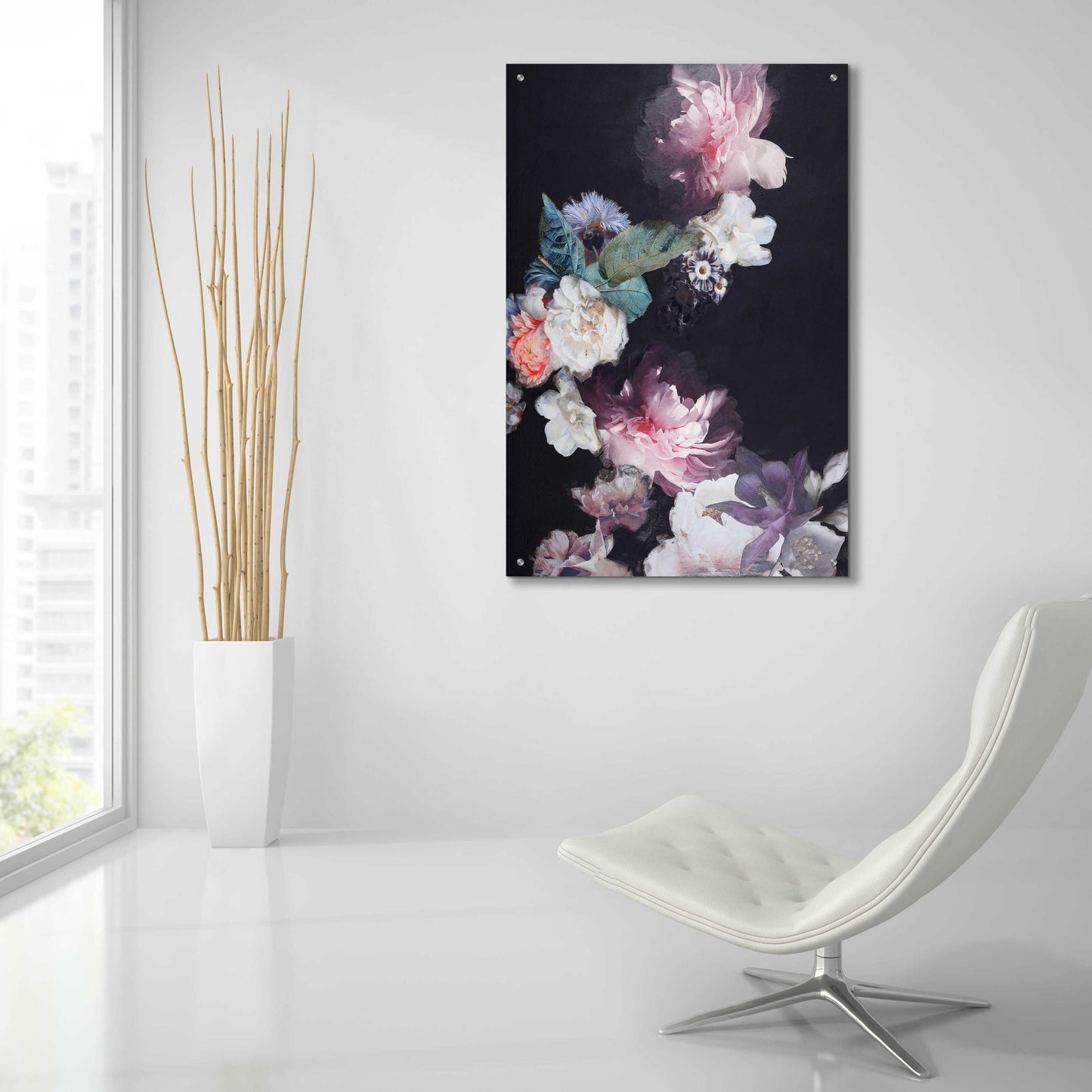 Epic Art 'Purple Blossom 1' by Design Fabrikken, Acrylic Glass Wall Art,24x36