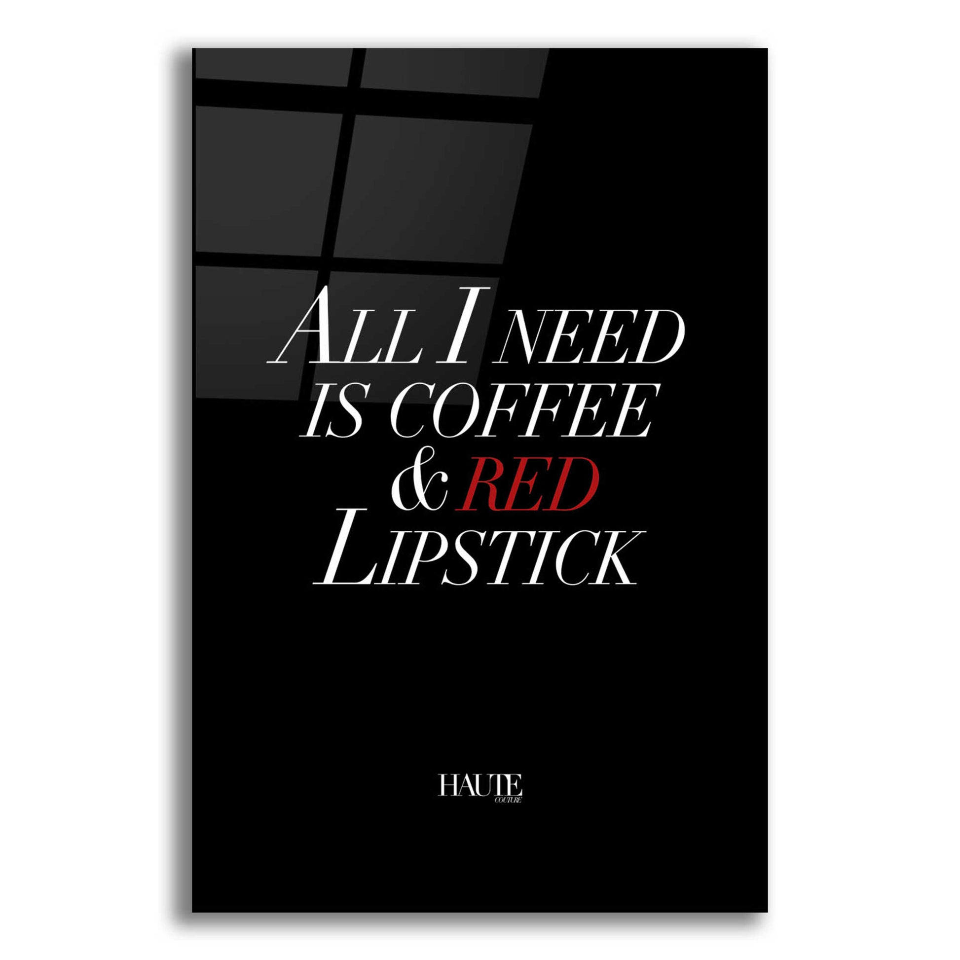 Epic Art 'Red Lipstick' by Design Fabrikken, Acrylic Glass Wall Art,12x16