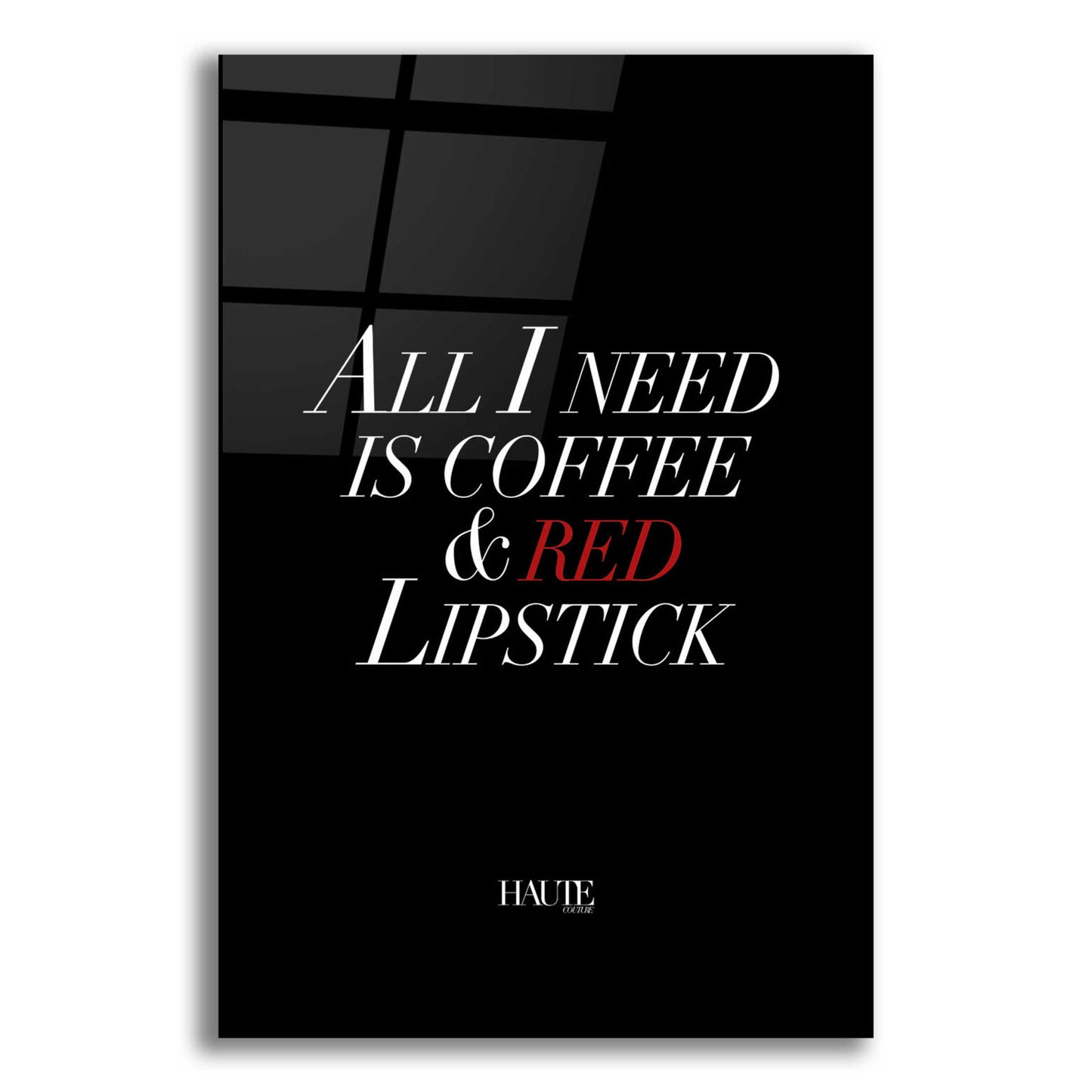 Epic Art 'Red Lipstick' by Design Fabrikken, Acrylic Glass Wall Art,16x24