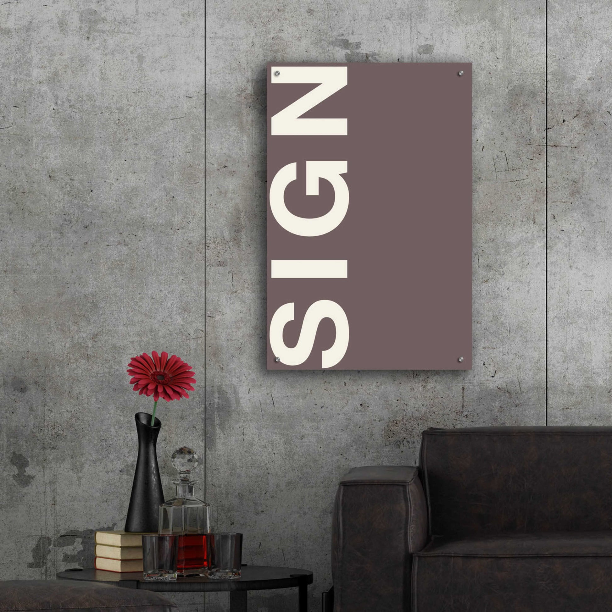 Epic Art 'Sign' by Design Fabrikken, Acrylic Glass Wall Art,24x36