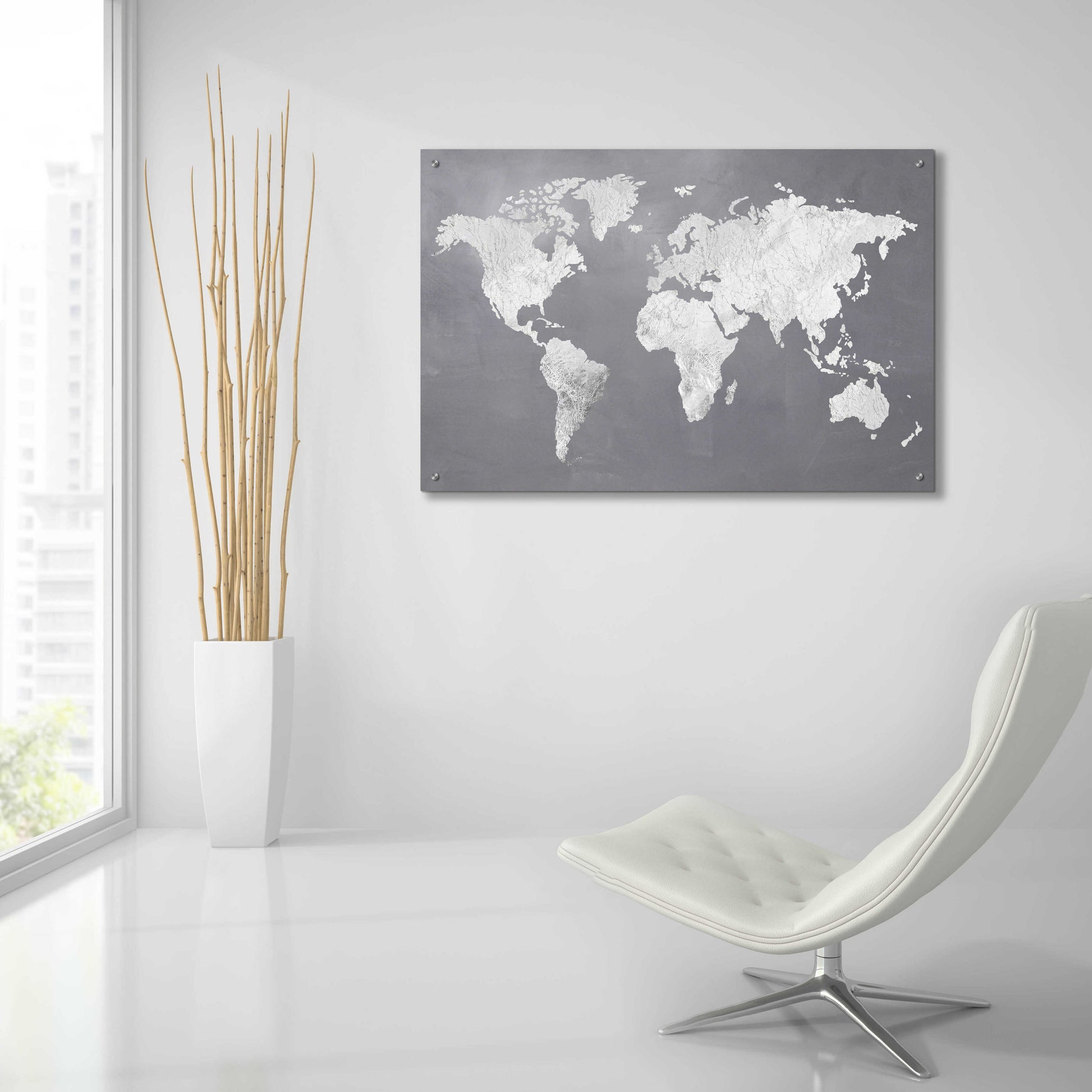 Epic Art 'Silver World' by Design Fabrikken, Acrylic Glass Wall Art,36x24