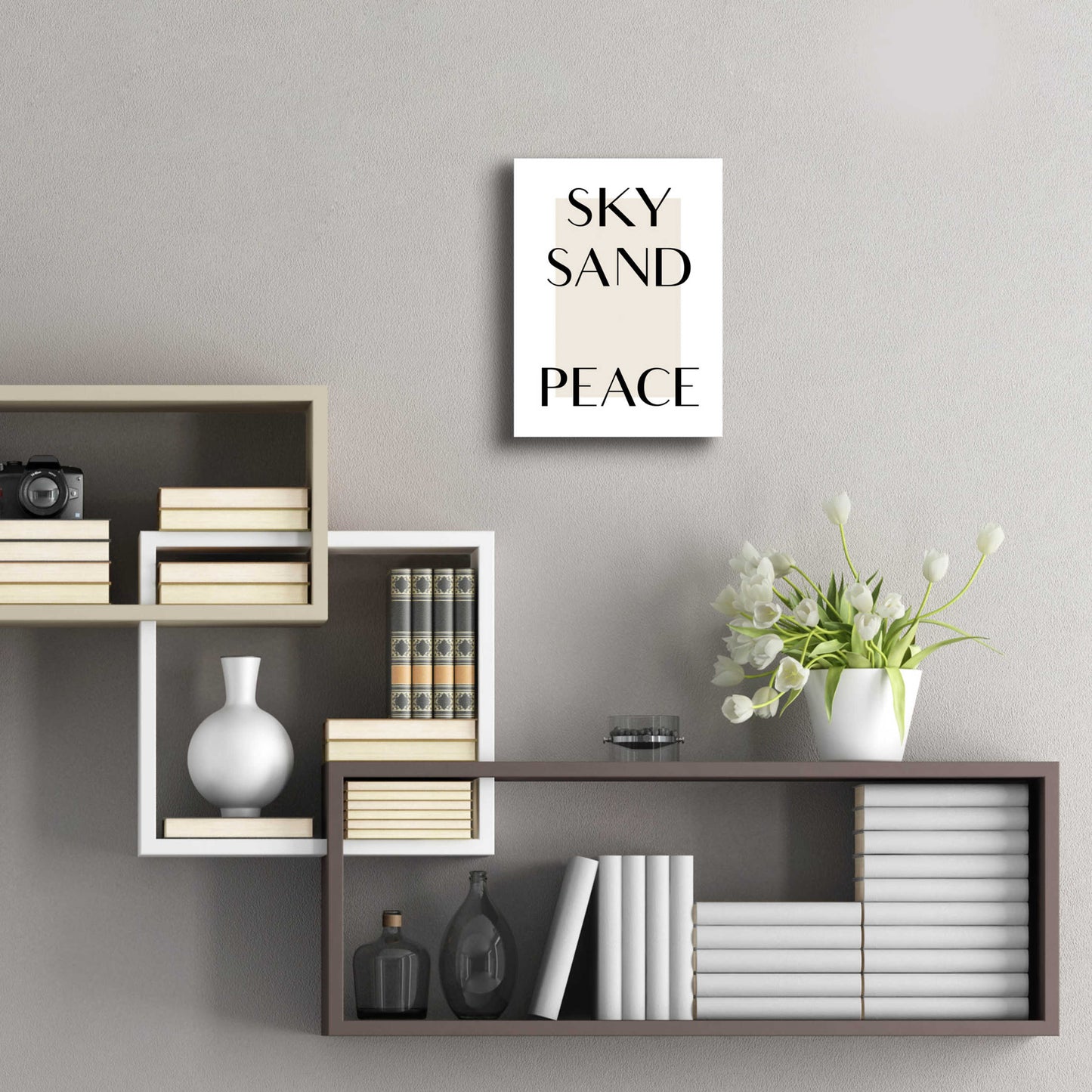 Epic Art 'Sky Sand Peace' by Design Fabrikken, Acrylic Glass Wall Art,12x16