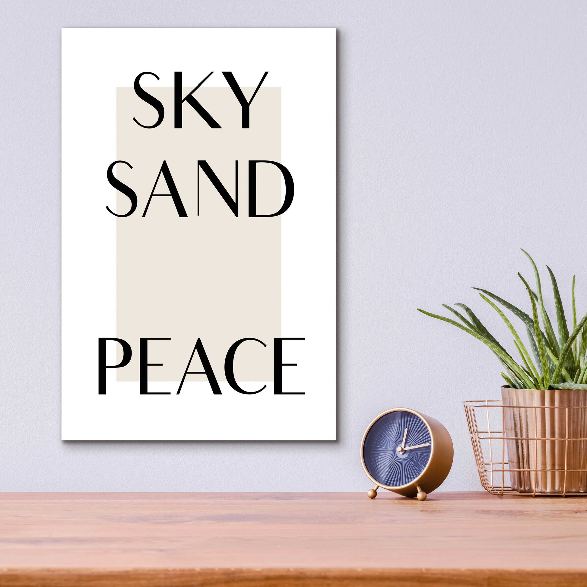 Epic Art 'Sky Sand Peace' by Design Fabrikken, Acrylic Glass Wall Art,12x16