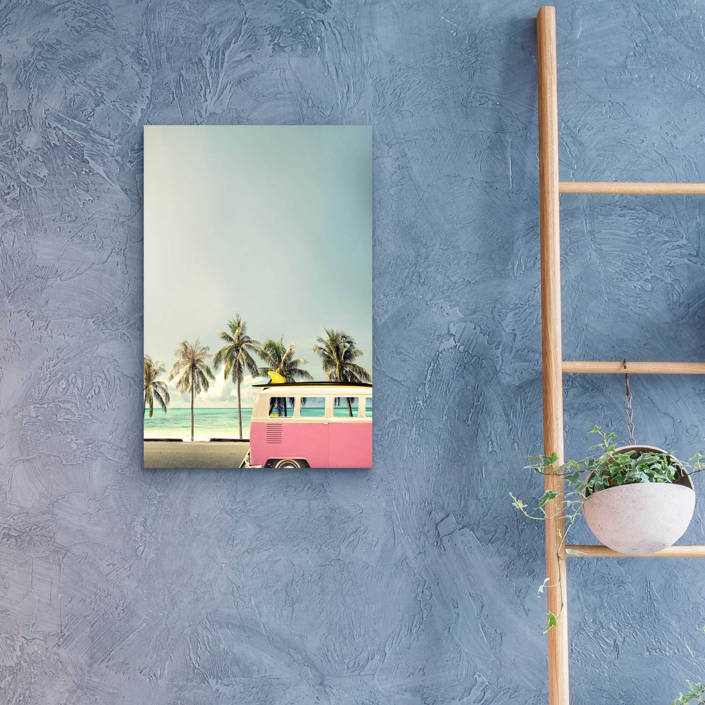 Epic Art 'Surf Bus Pink' by Design Fabrikken, Acrylic Glass Wall Art,16x24