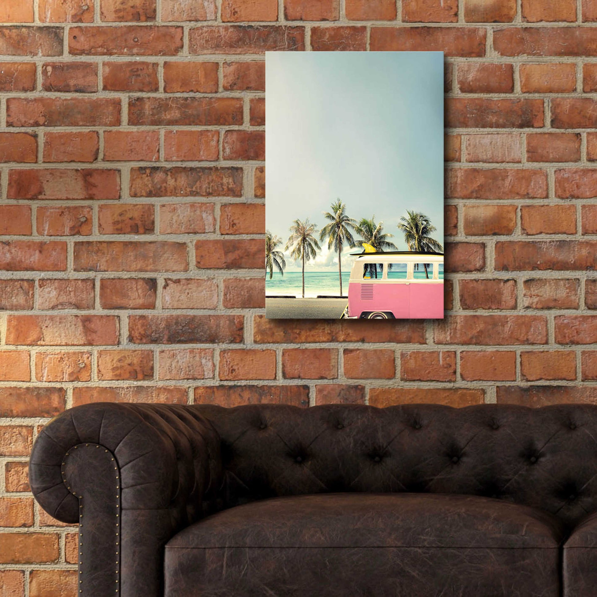 Epic Art 'Surf Bus Pink' by Design Fabrikken, Acrylic Glass Wall Art,16x24