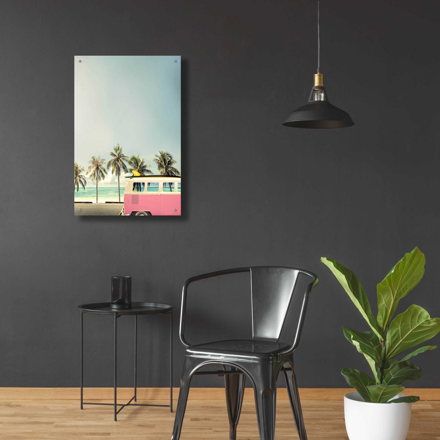 Epic Art 'Surf Bus Pink' by Design Fabrikken, Acrylic Glass Wall Art,24x36