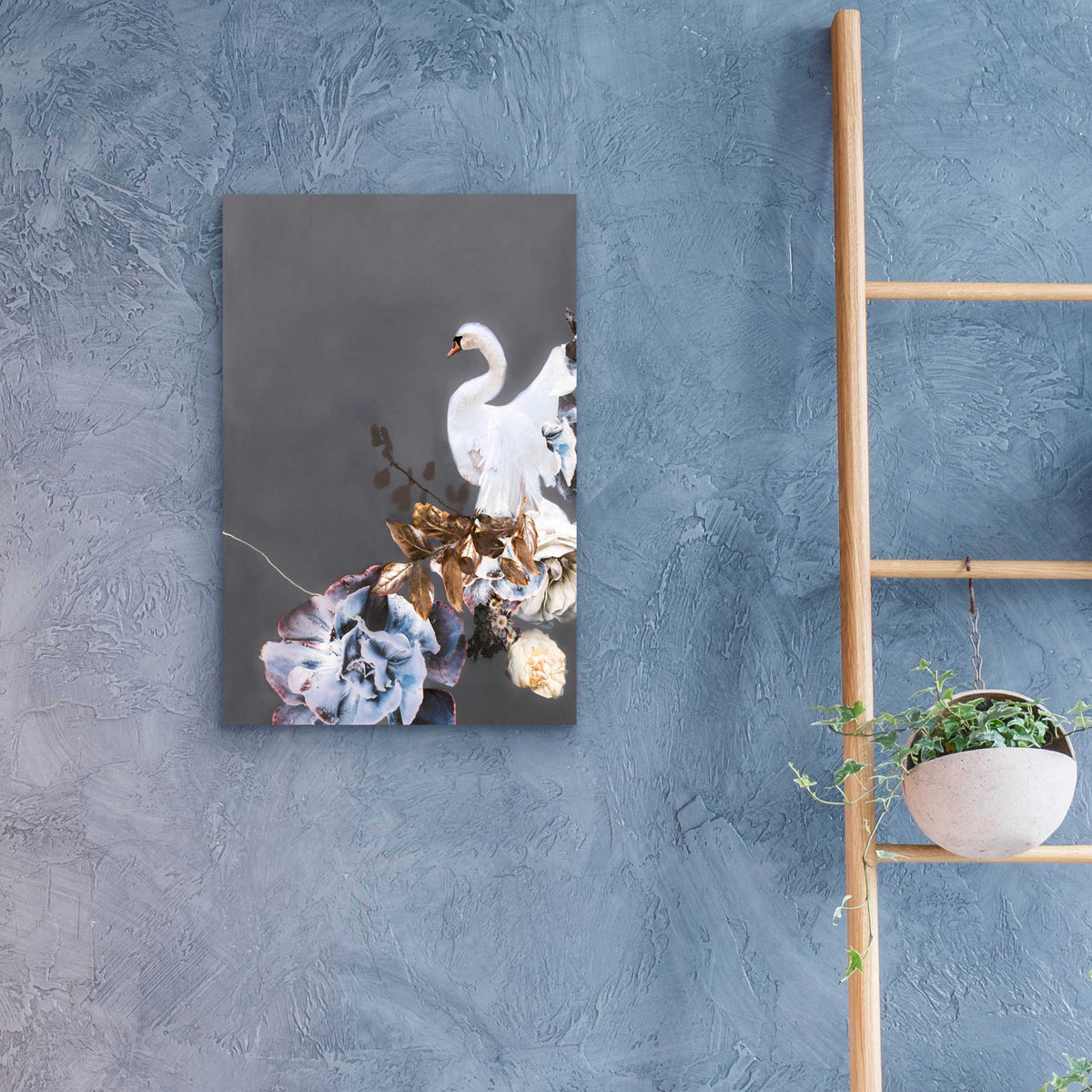 Epic Art 'Swan Gold 2' by Design Fabrikken, Acrylic Glass Wall Art,16x24