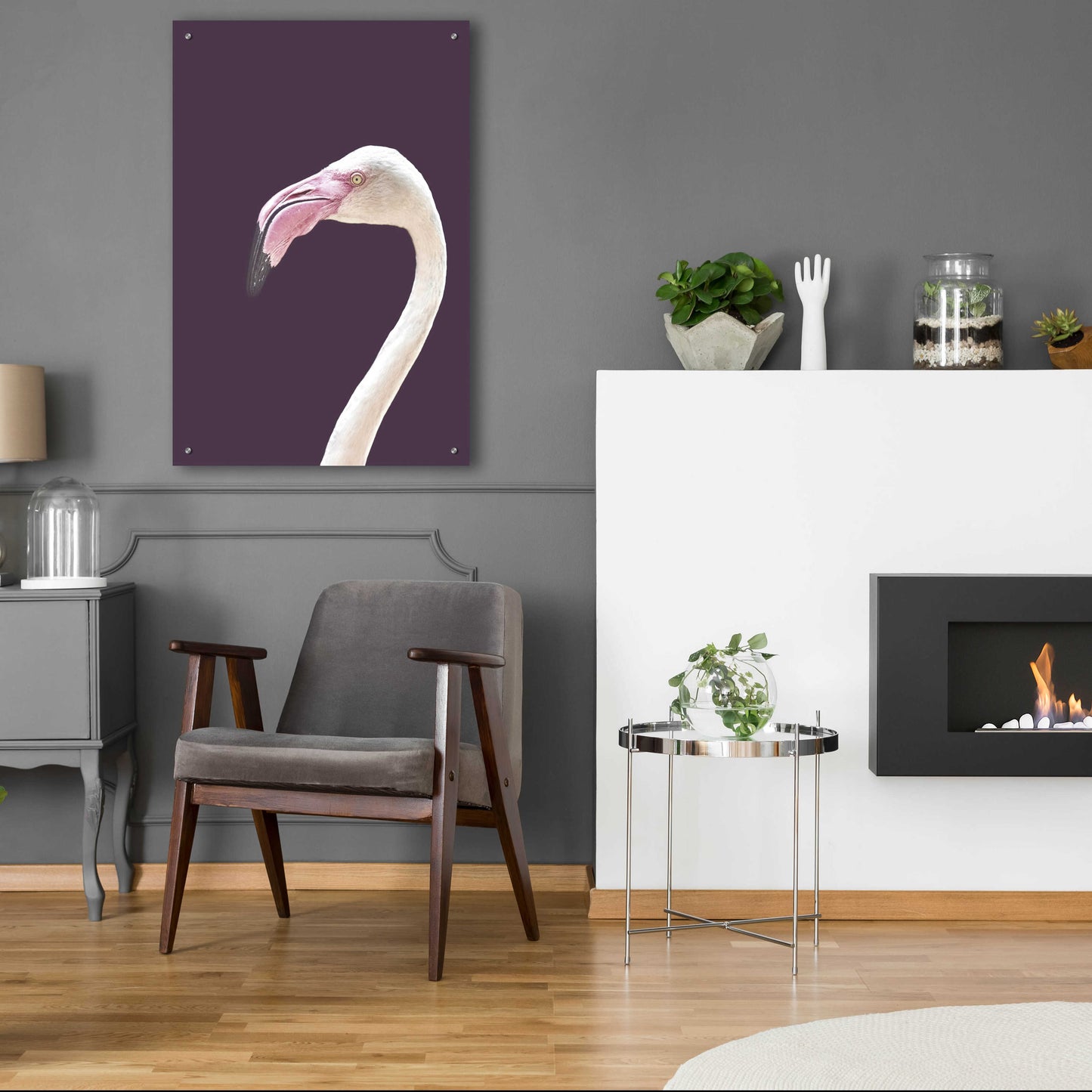 Epic Art 'The Flamingo' by Design Fabrikken, Acrylic Glass Wall Art,24x36