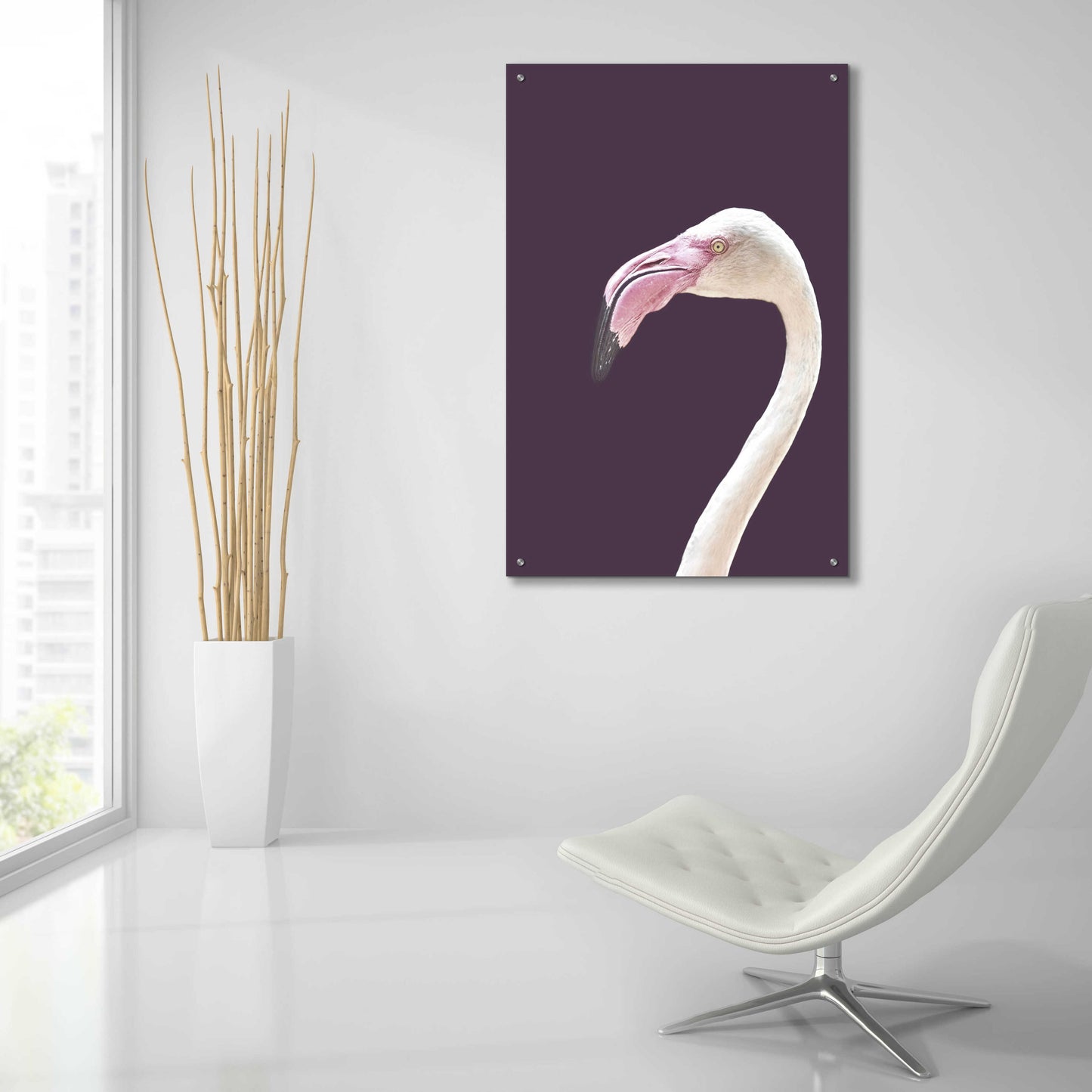 Epic Art 'The Flamingo' by Design Fabrikken, Acrylic Glass Wall Art,24x36