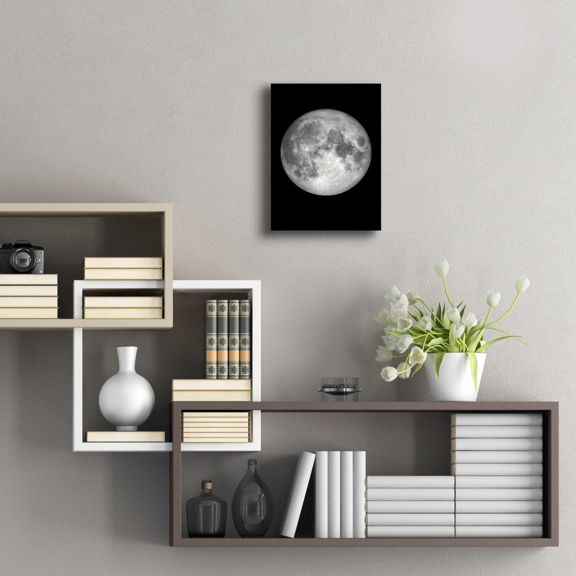 Epic Art 'The Moon' by Design Fabrikken, Acrylic Glass Wall Art,12x16