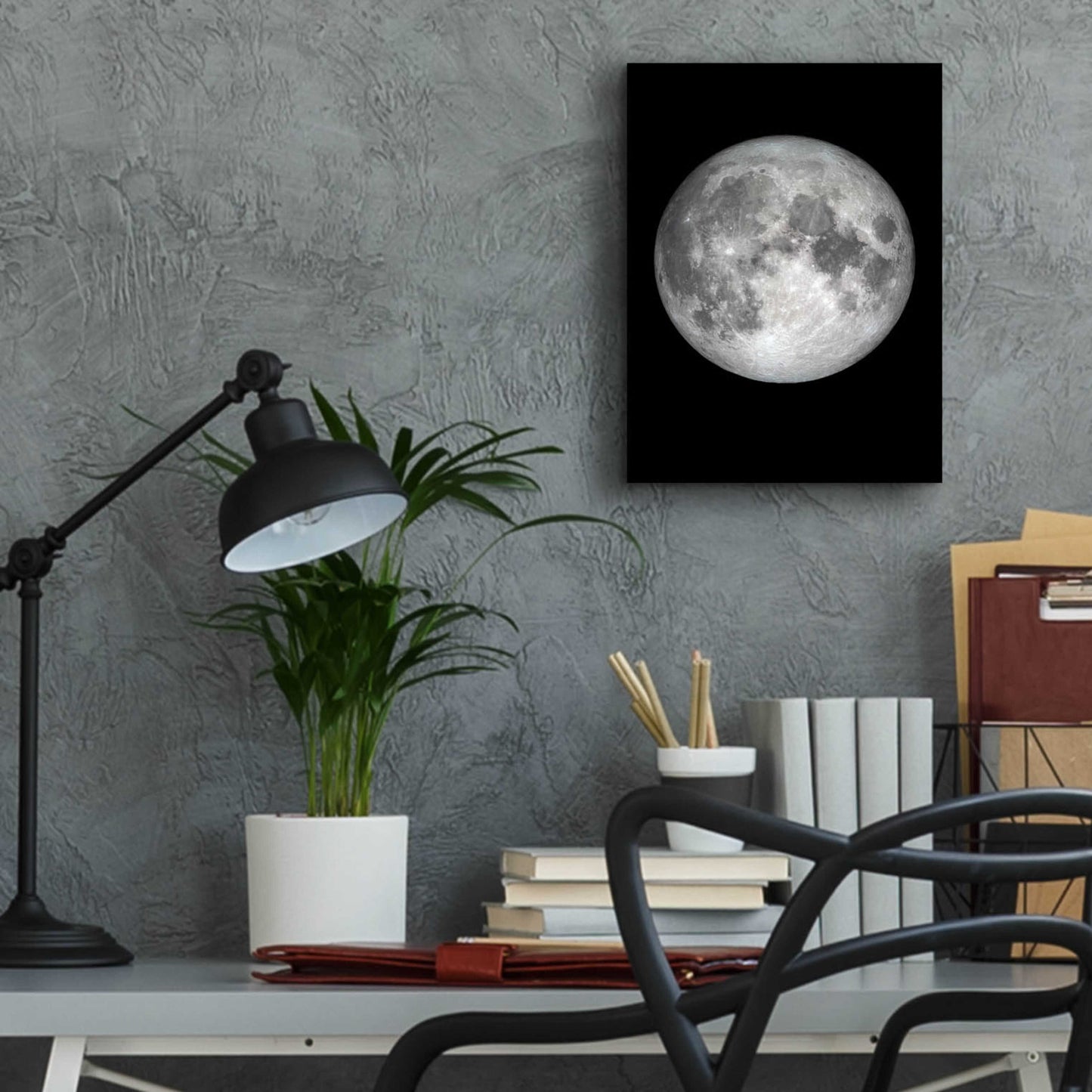 Epic Art 'The Moon' by Design Fabrikken, Acrylic Glass Wall Art,12x16