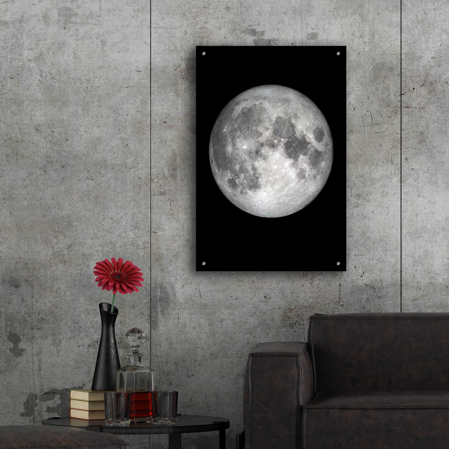 Epic Art 'The Moon' by Design Fabrikken, Acrylic Glass Wall Art,24x36