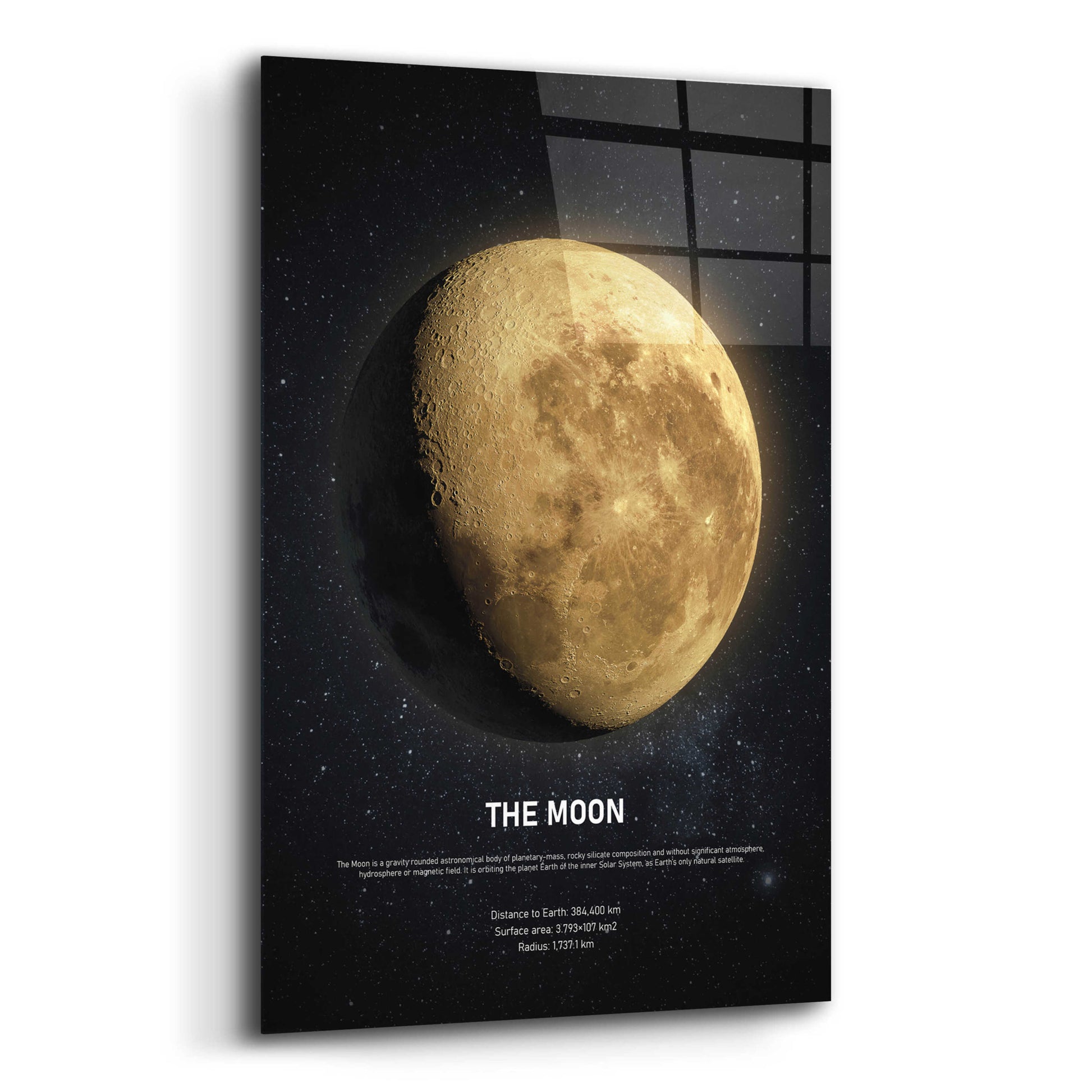 Epic Art 'The Moon 2' by Design Fabrikken, Acrylic Glass Wall Art,12x16