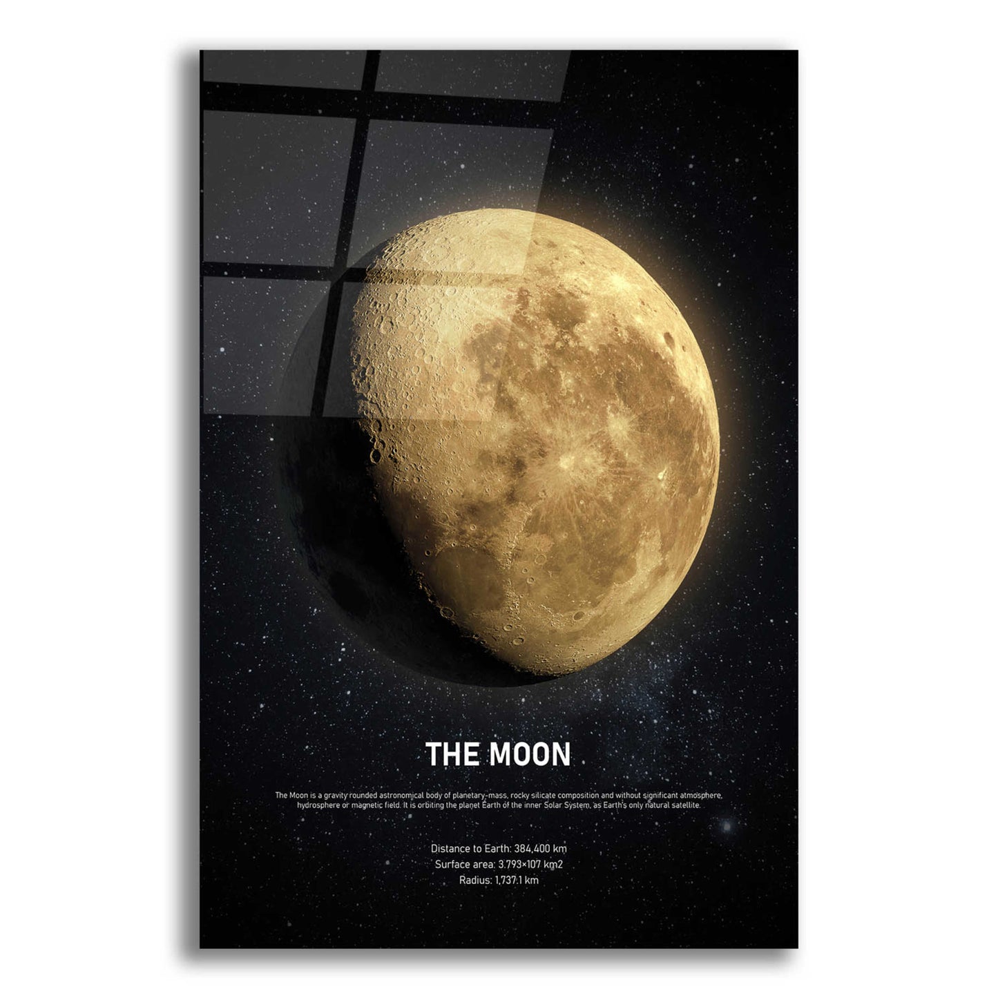 Epic Art 'The Moon 2' by Design Fabrikken, Acrylic Glass Wall Art,12x16