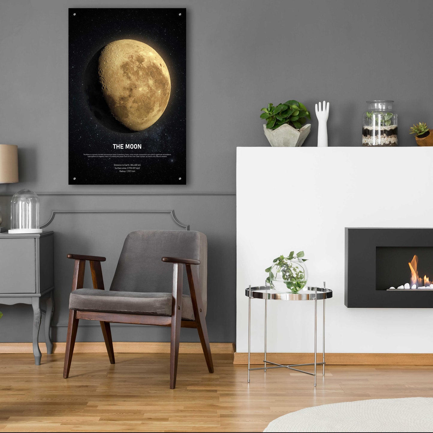 Epic Art 'The Moon 2' by Design Fabrikken, Acrylic Glass Wall Art,24x36