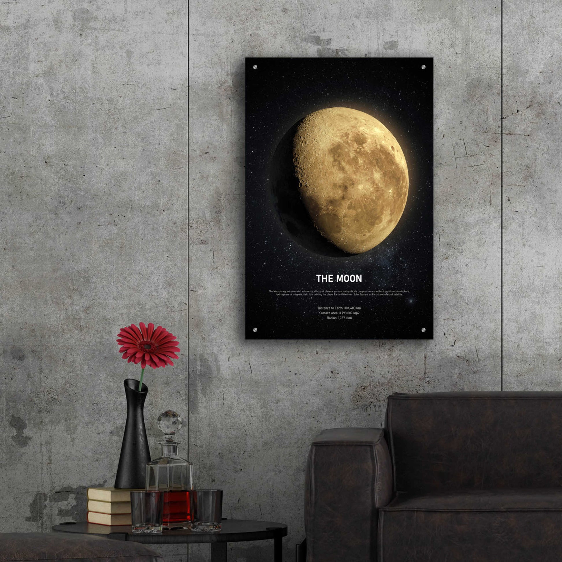 Epic Art 'The Moon 2' by Design Fabrikken, Acrylic Glass Wall Art,24x36