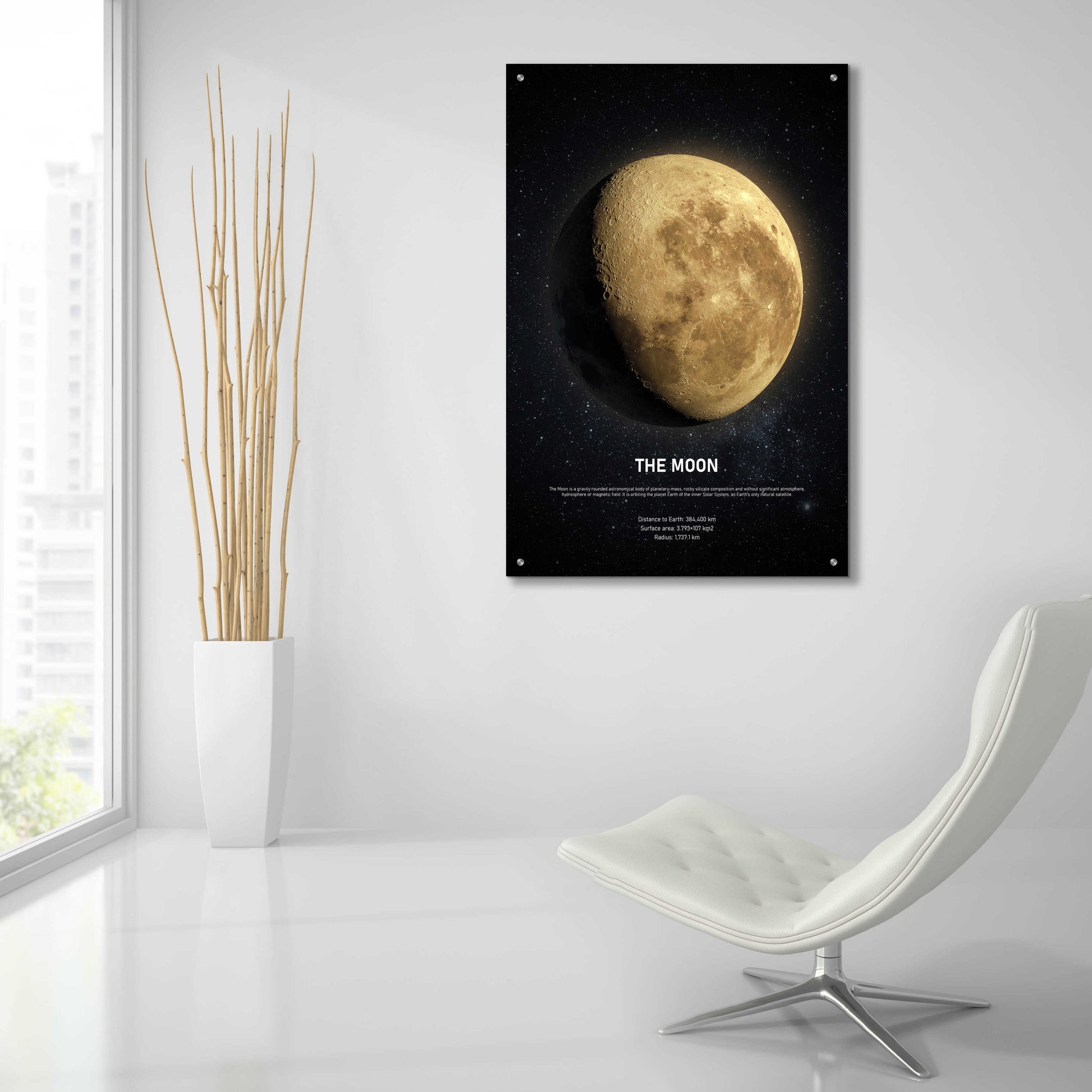 Epic Art 'The Moon 2' by Design Fabrikken, Acrylic Glass Wall Art,24x36