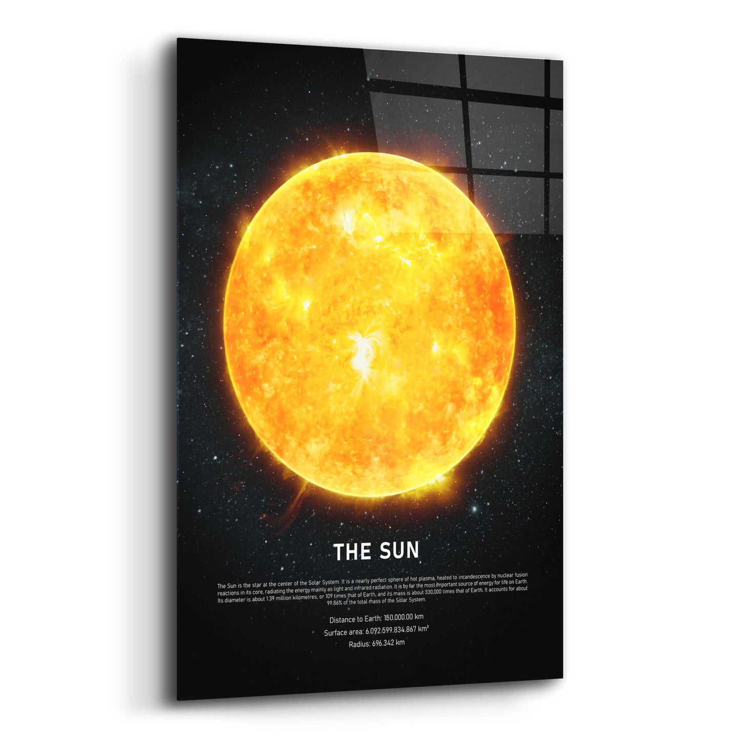 Epic Art 'The Sun' by Design Fabrikken, Acrylic Glass Wall Art,12x16