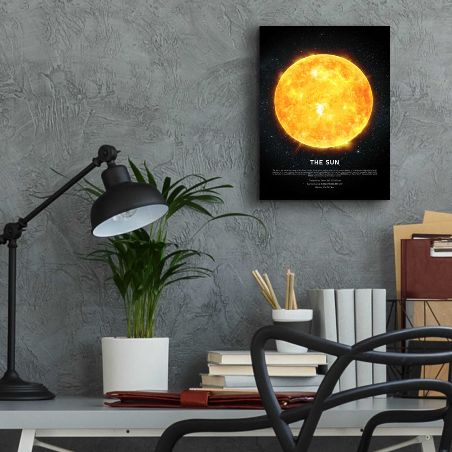 Epic Art 'The Sun' by Design Fabrikken, Acrylic Glass Wall Art,12x16