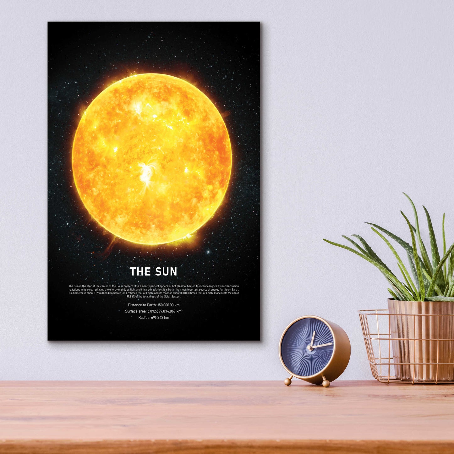 Epic Art 'The Sun' by Design Fabrikken, Acrylic Glass Wall Art,12x16