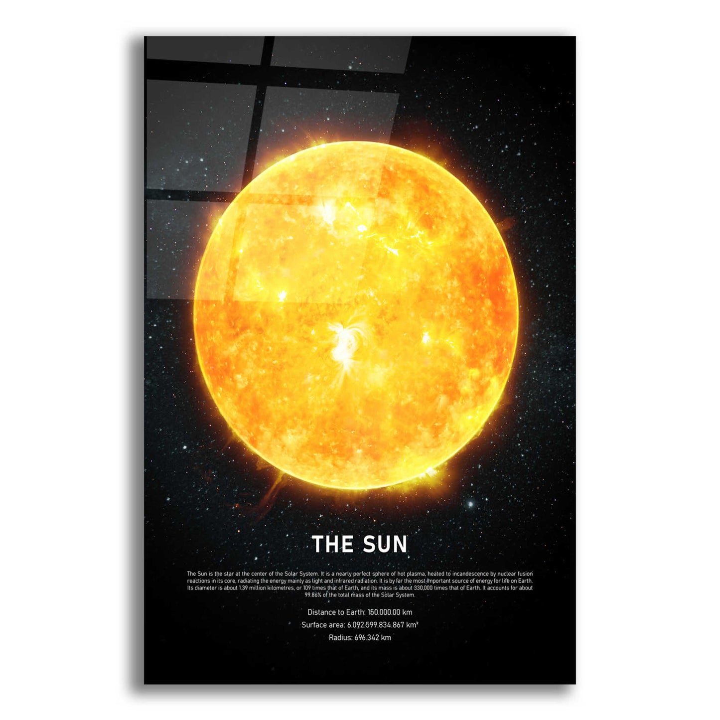 Epic Art 'The Sun' by Design Fabrikken, Acrylic Glass Wall Art,12x16