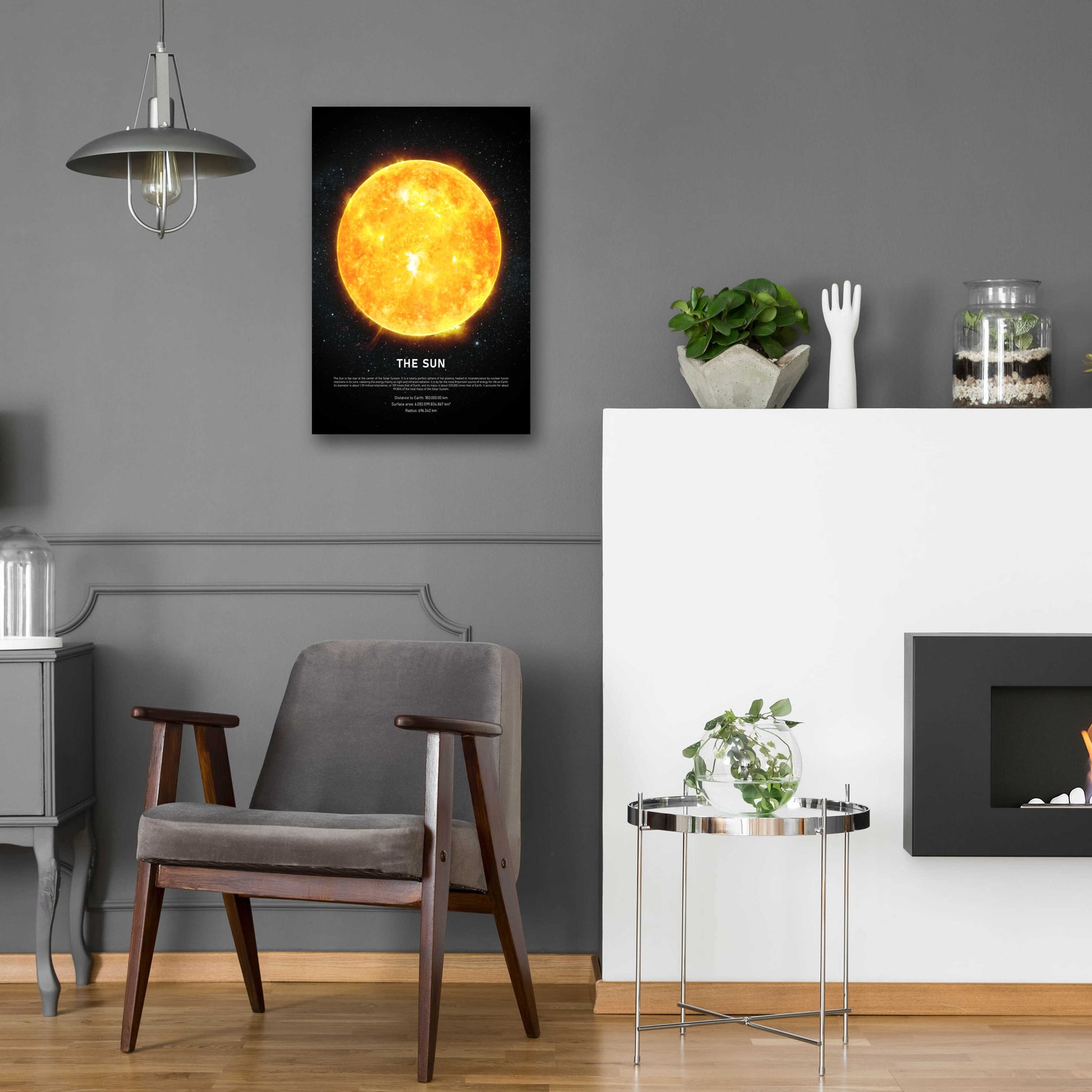 Epic Art 'The Sun' by Design Fabrikken, Acrylic Glass Wall Art,16x24