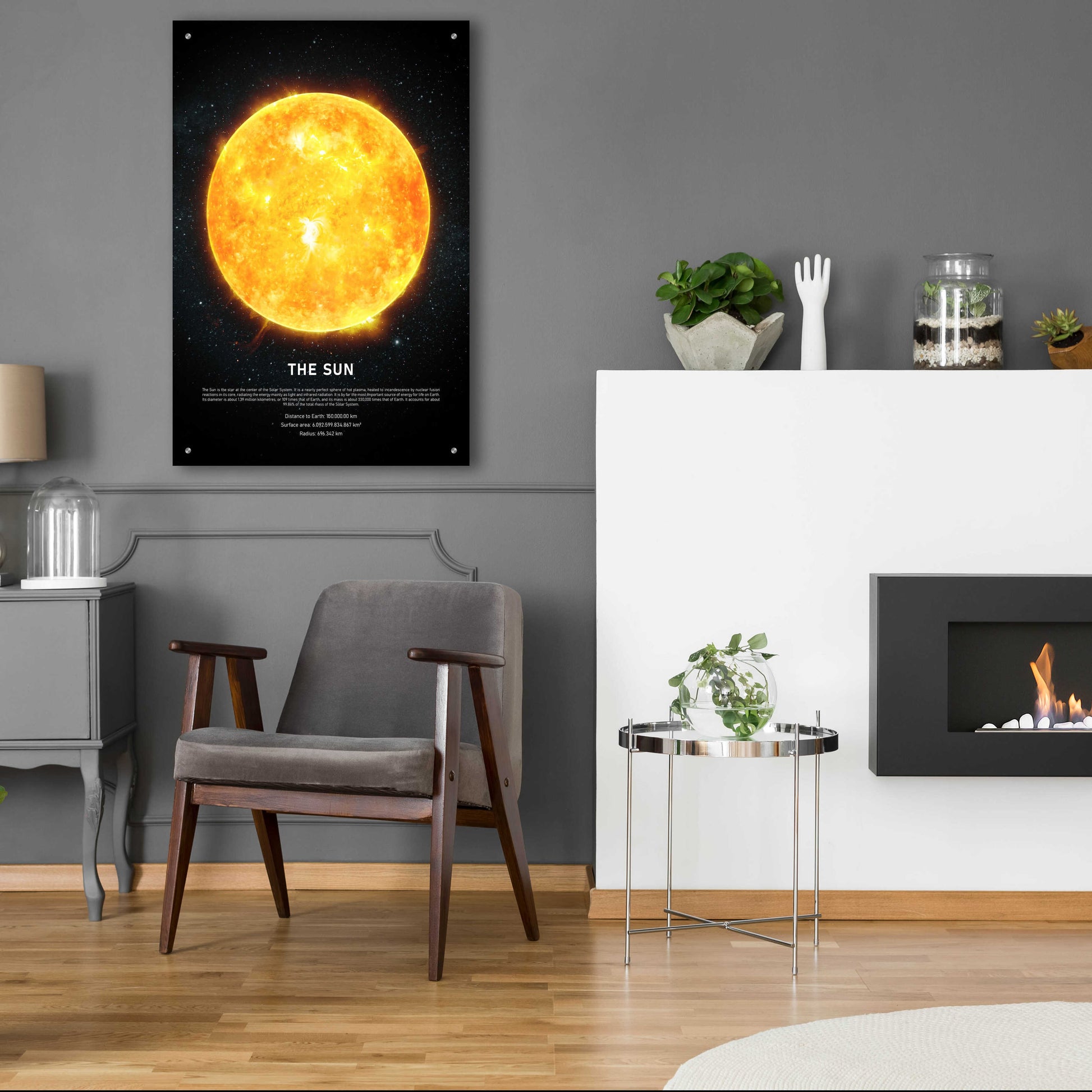 Epic Art 'The Sun' by Design Fabrikken, Acrylic Glass Wall Art,24x36