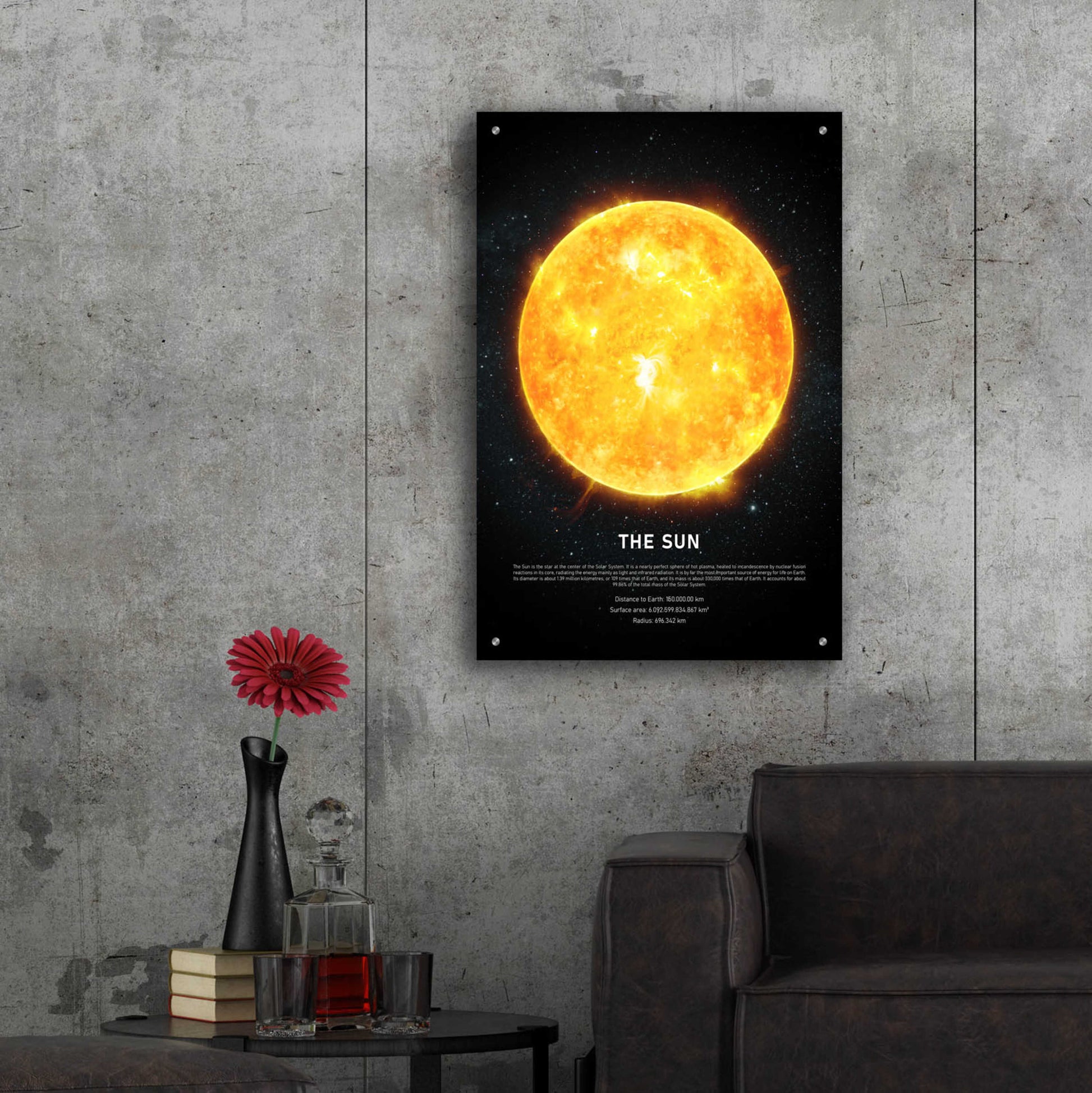 Epic Art 'The Sun' by Design Fabrikken, Acrylic Glass Wall Art,24x36