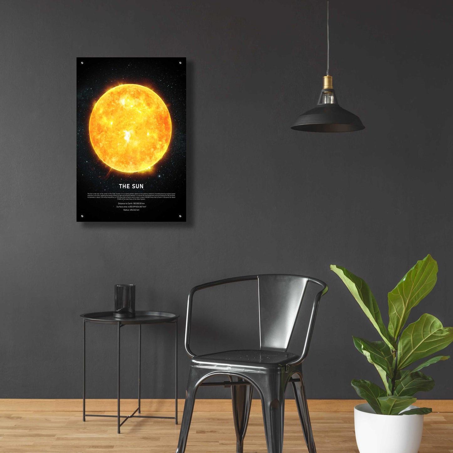 Epic Art 'The Sun' by Design Fabrikken, Acrylic Glass Wall Art,24x36