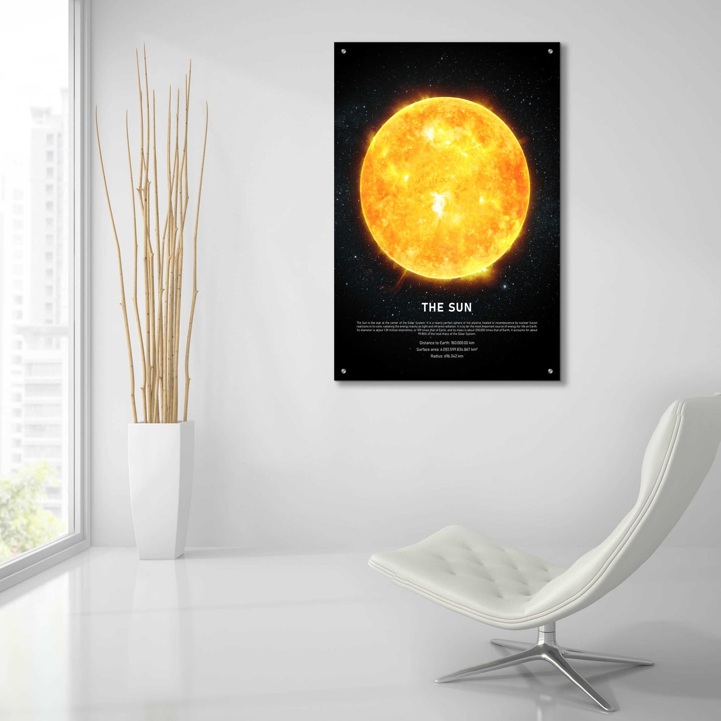 Epic Art 'The Sun' by Design Fabrikken, Acrylic Glass Wall Art,24x36