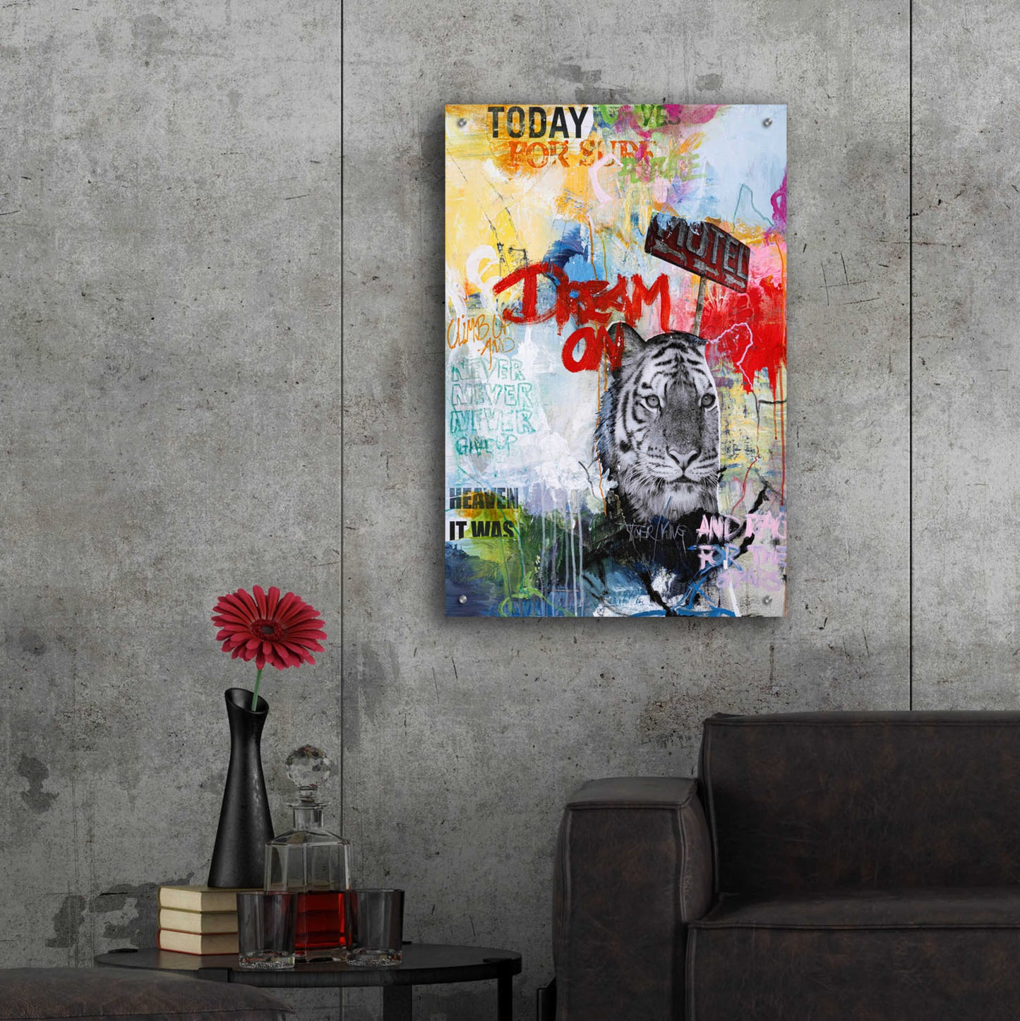 Epic Art 'Tiger King' by Design Fabrikken, Acrylic Glass Wall Art,24x36