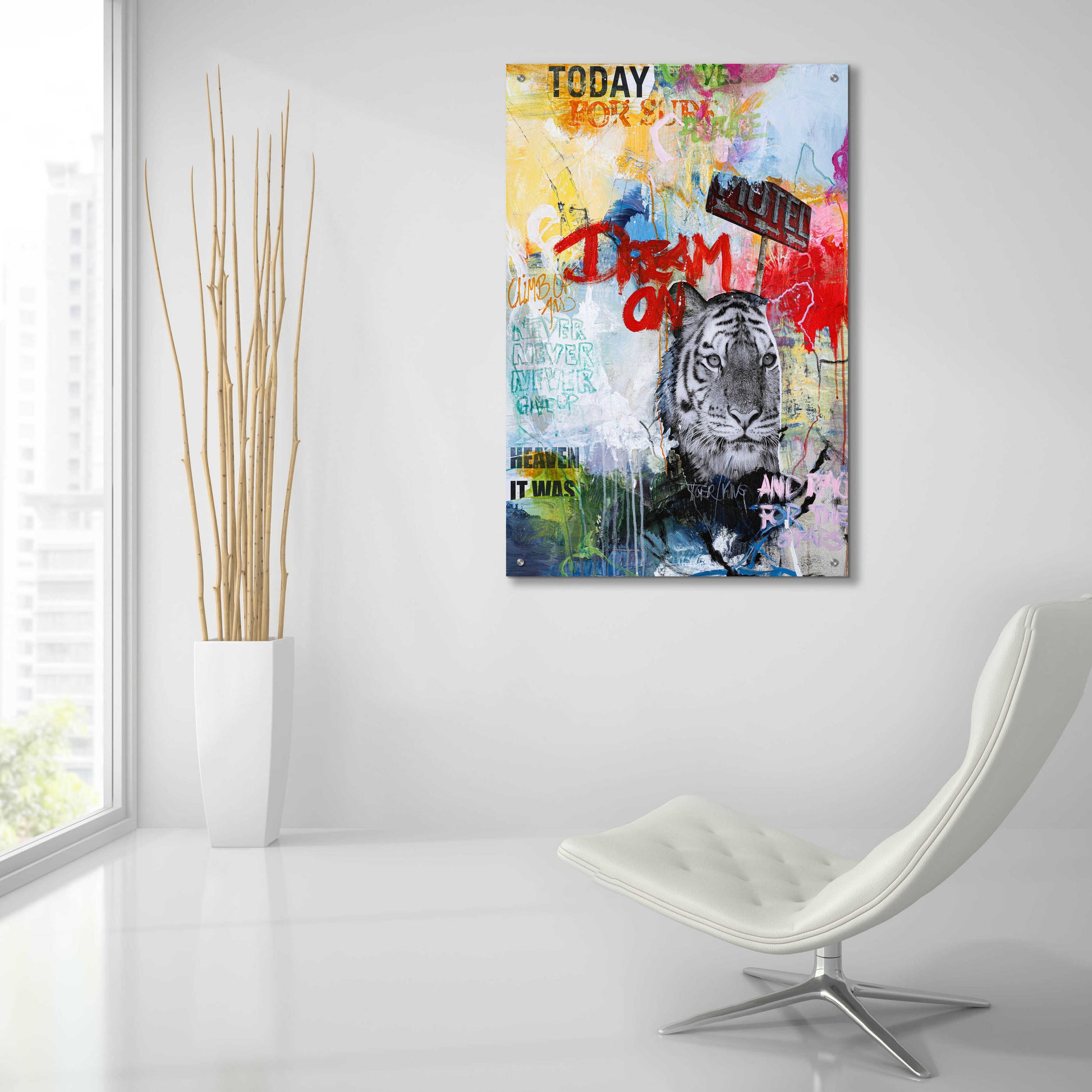 Epic Art 'Tiger King' by Design Fabrikken, Acrylic Glass Wall Art,24x36