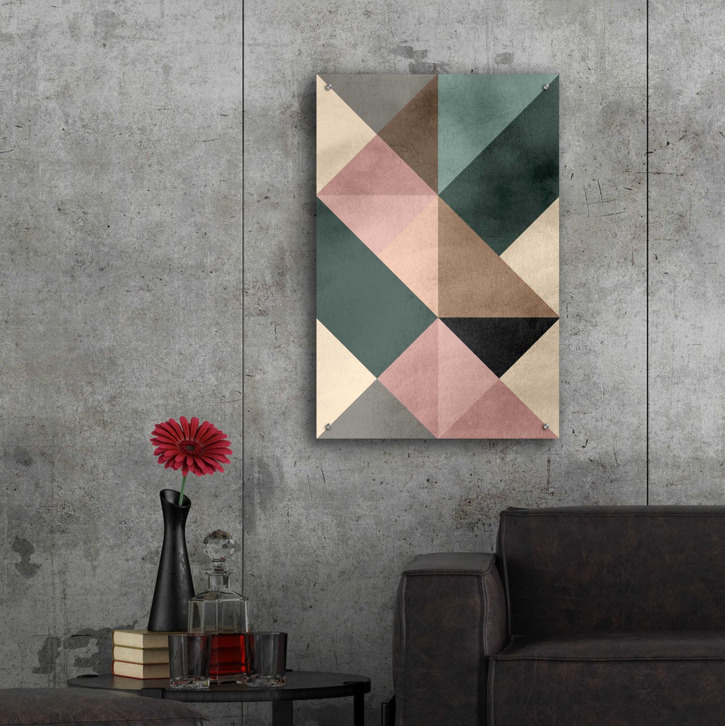 Epic Art 'Triangle-2' by Design Fabrikken, Acrylic Glass Wall Art,24x36