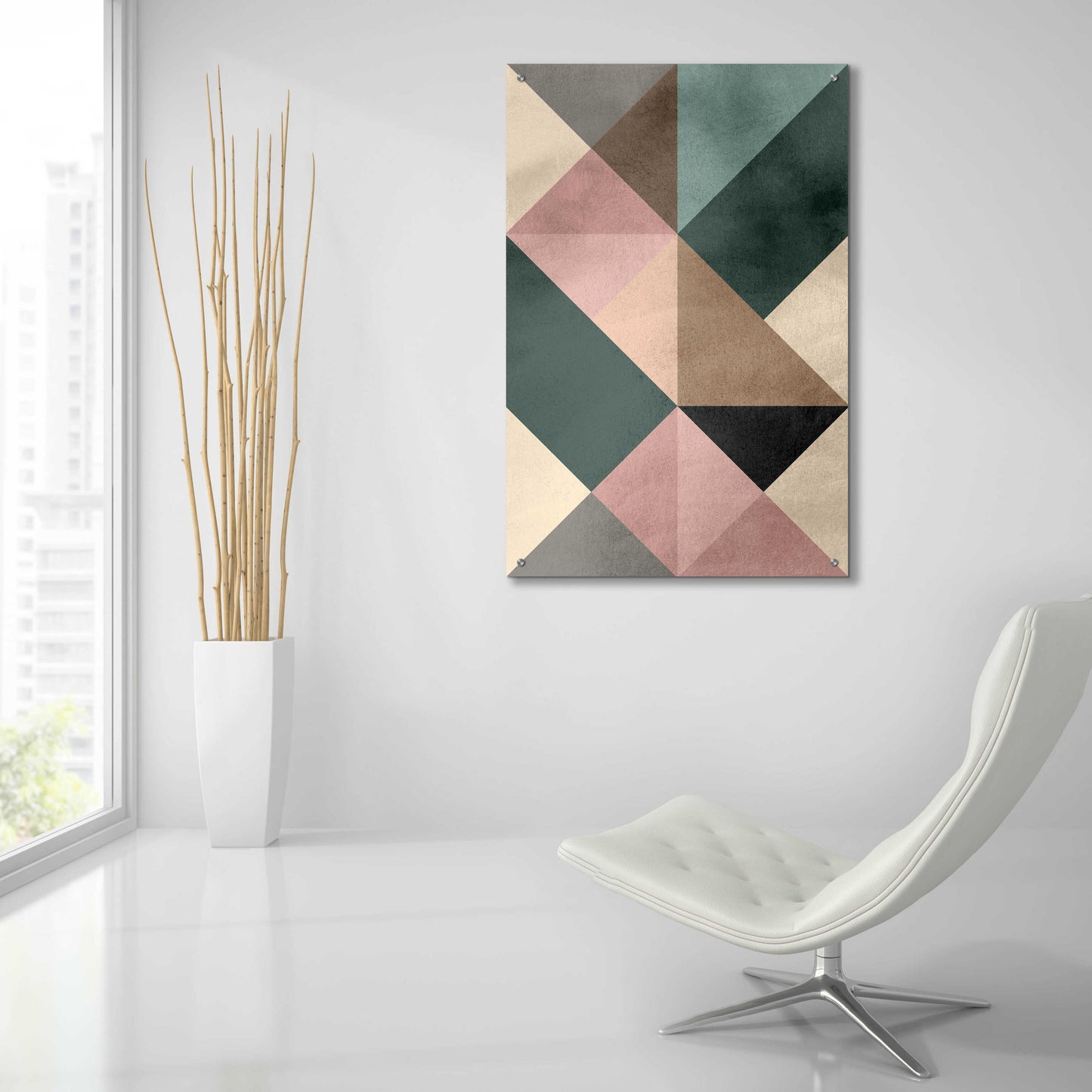 Epic Art 'Triangle-2' by Design Fabrikken, Acrylic Glass Wall Art,24x36