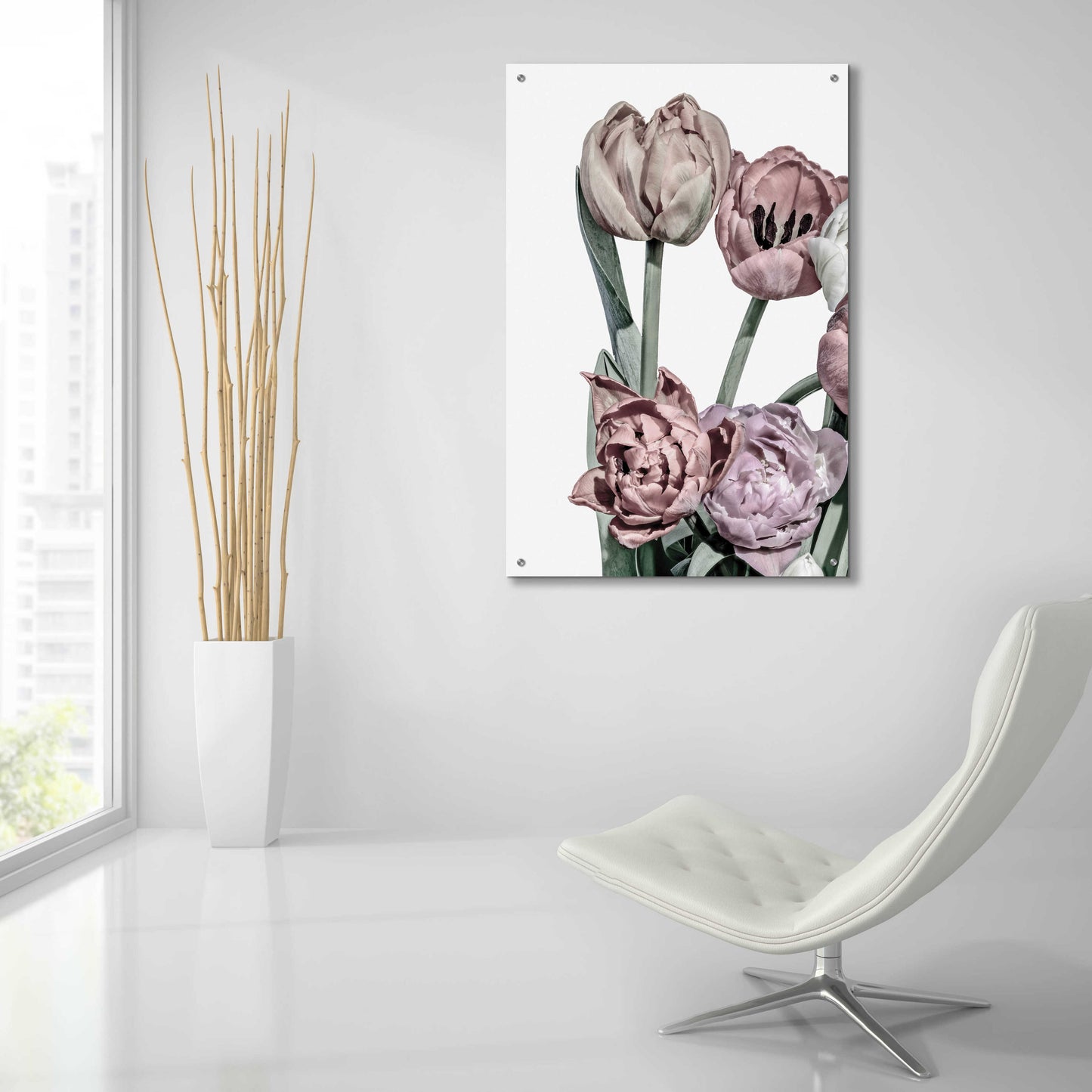 Epic Art 'Tulips Bright 2' by Design Fabrikken, Acrylic Glass Wall Art,24x36