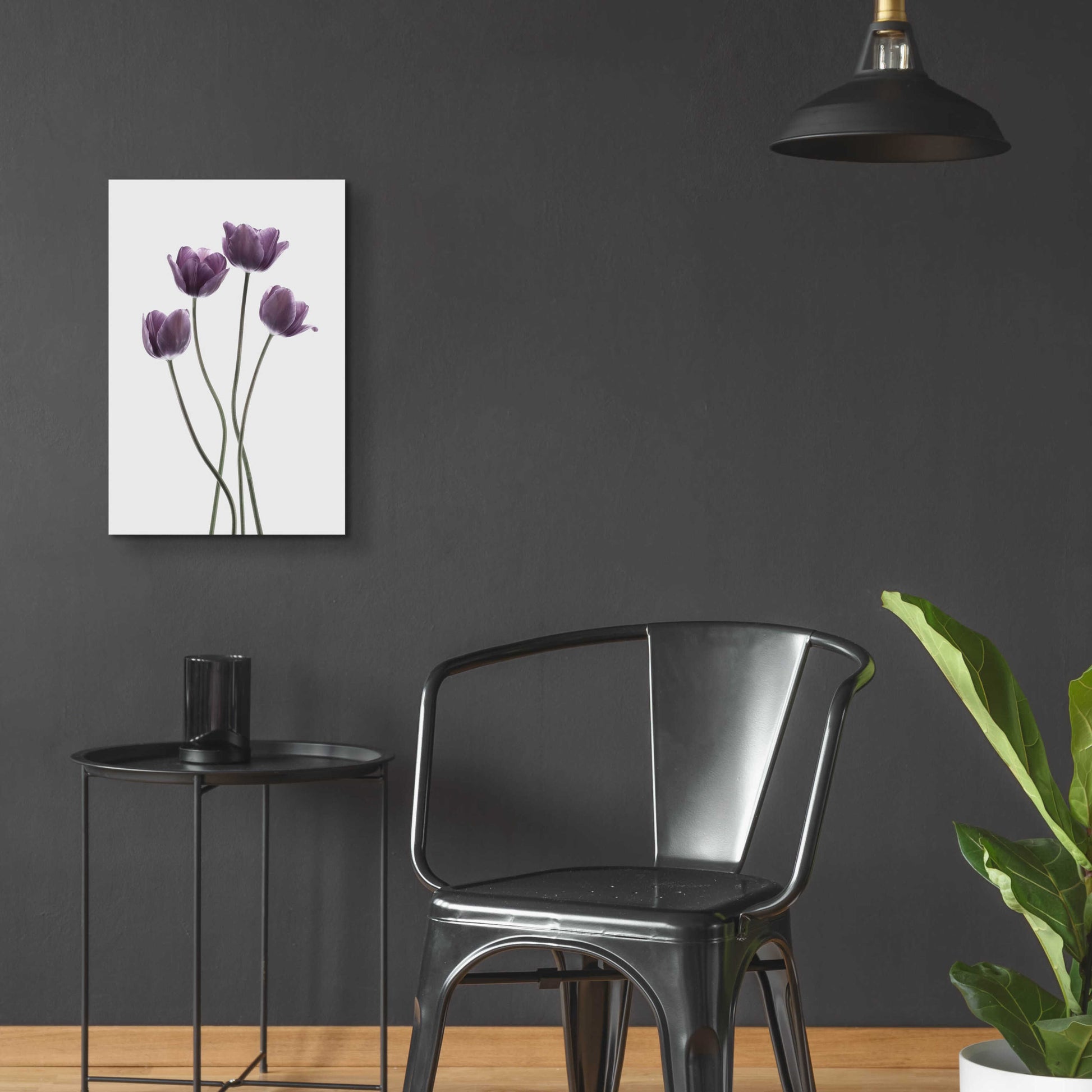 Epic Art 'Tulips Purple' by Design Fabrikken, Acrylic Glass Wall Art,16x24