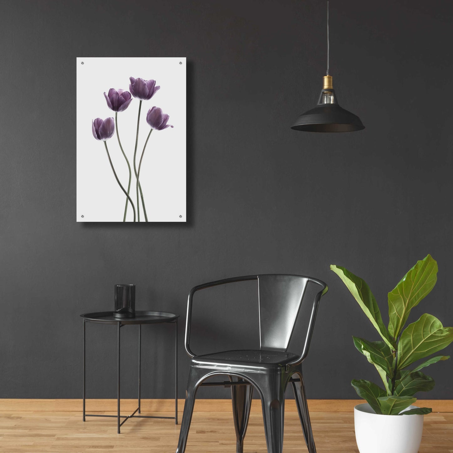 Epic Art 'Tulips Purple' by Design Fabrikken, Acrylic Glass Wall Art,24x36