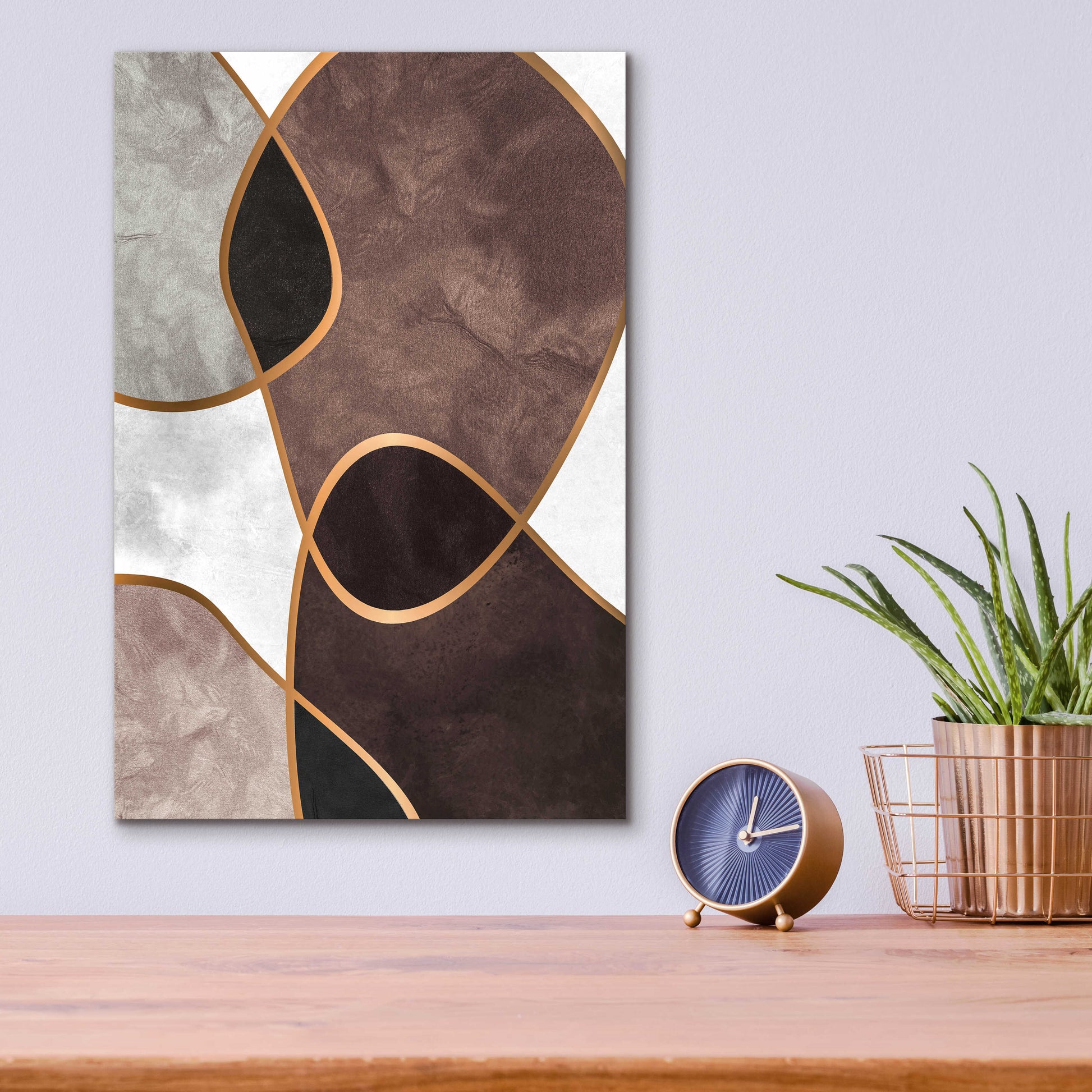 Epic Art 'Velvet Shapes 3' by Design Fabrikken, Acrylic Glass Wall Art,12x16