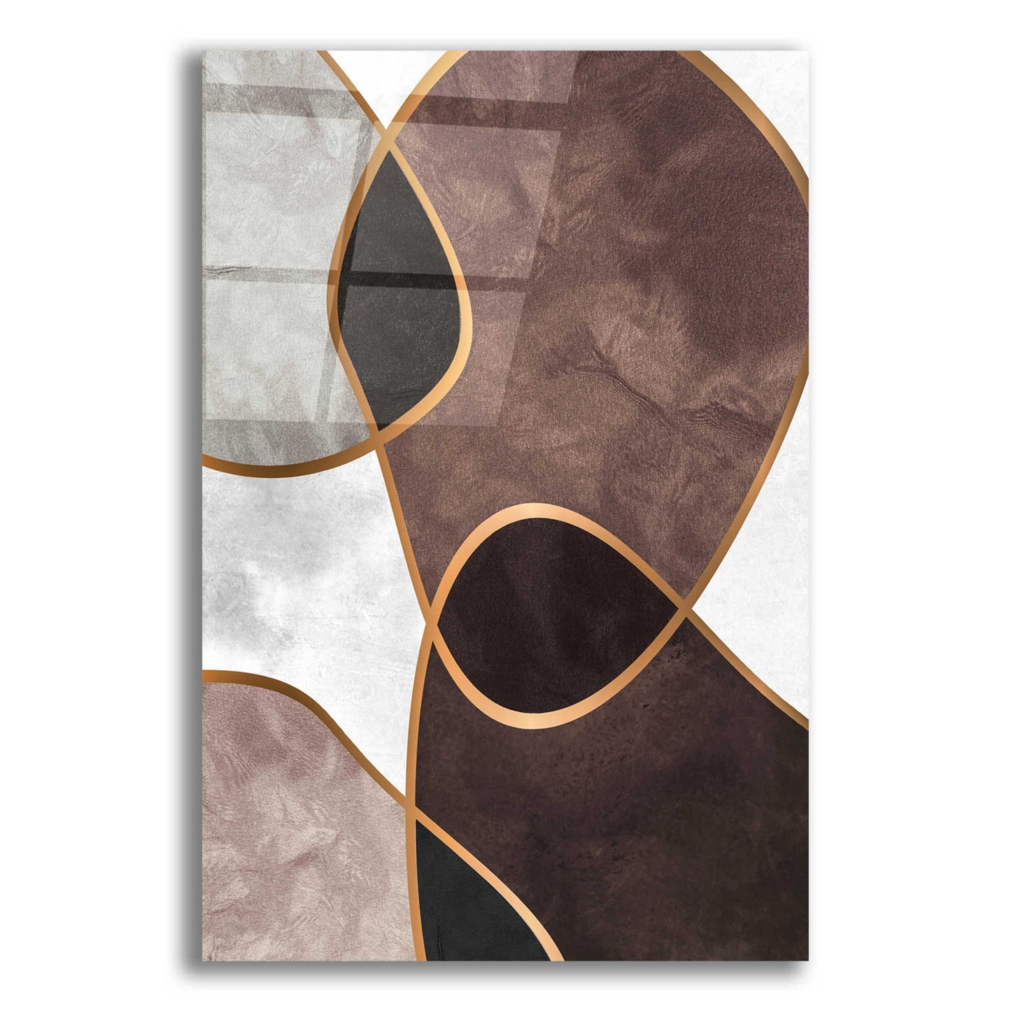 Epic Art 'Velvet Shapes 3' by Design Fabrikken, Acrylic Glass Wall Art,12x16