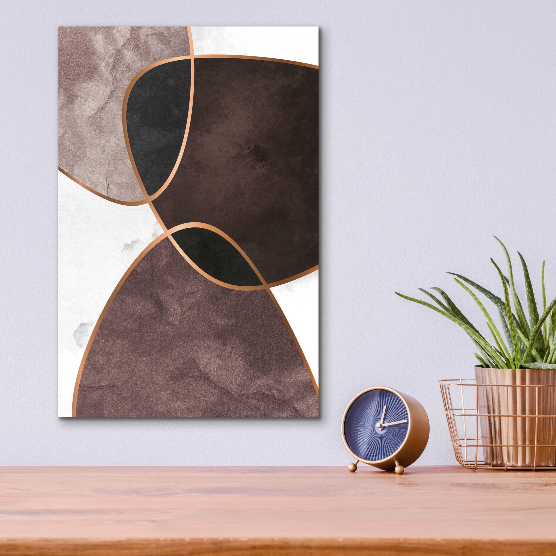 Epic Art 'Velvet Shapes 4' by Design Fabrikken, Acrylic Glass Wall Art,12x16