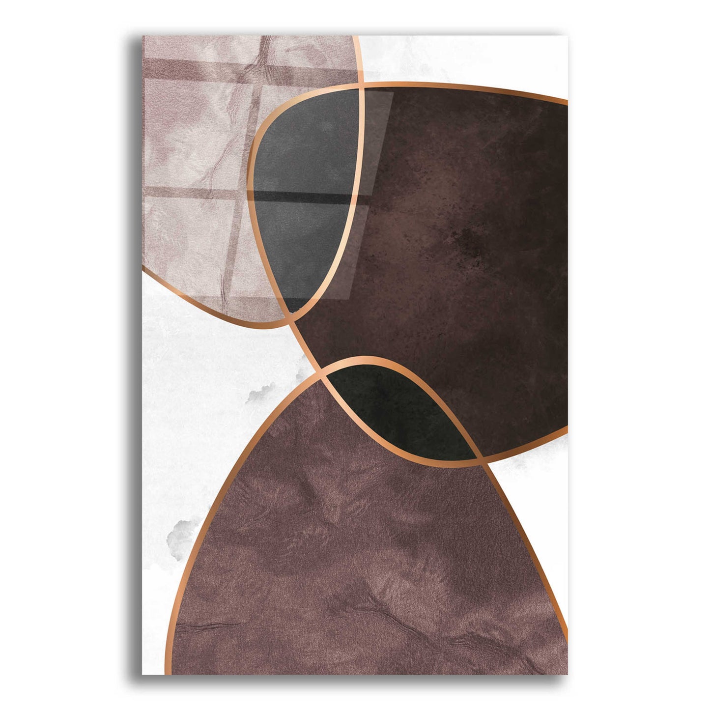 Epic Art 'Velvet Shapes 4' by Design Fabrikken, Acrylic Glass Wall Art,12x16