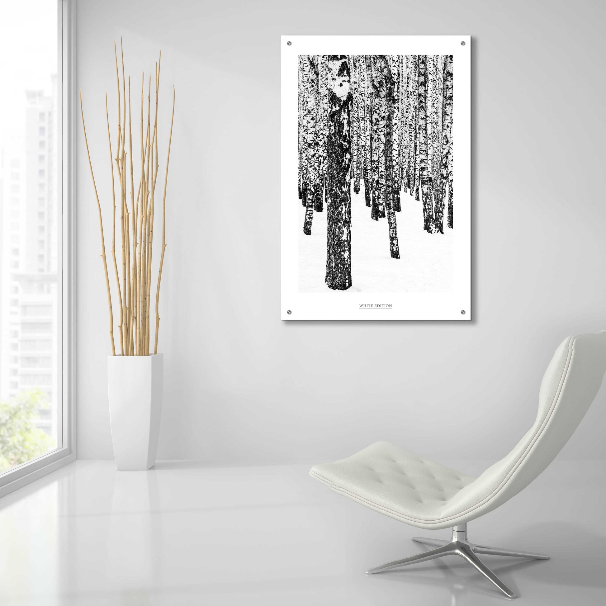 Epic Art 'White Edition 1' by Design Fabrikken, Acrylic Glass Wall Art,24x36