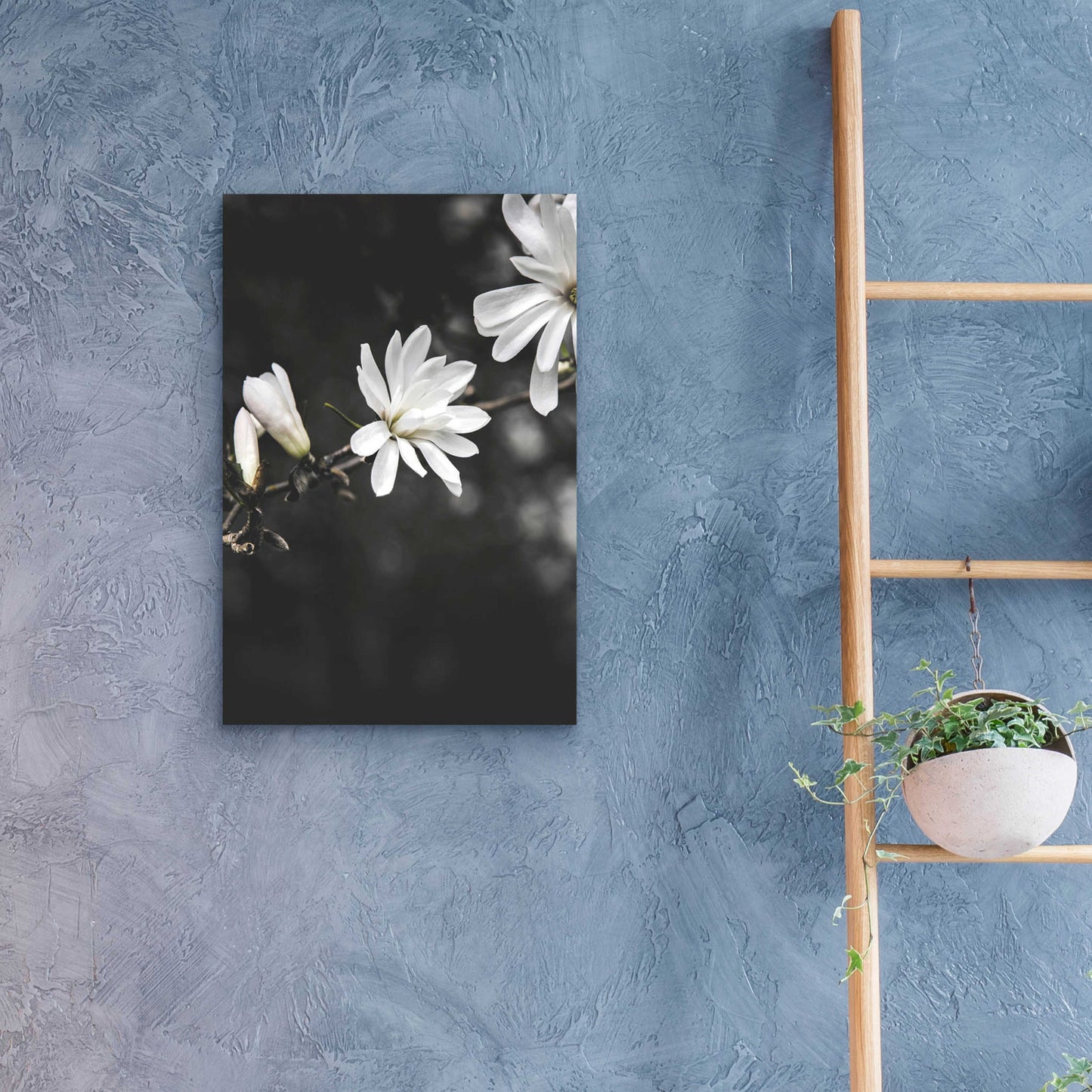 Epic Art 'White Flowers' by Design Fabrikken, Acrylic Glass Wall Art,16x24