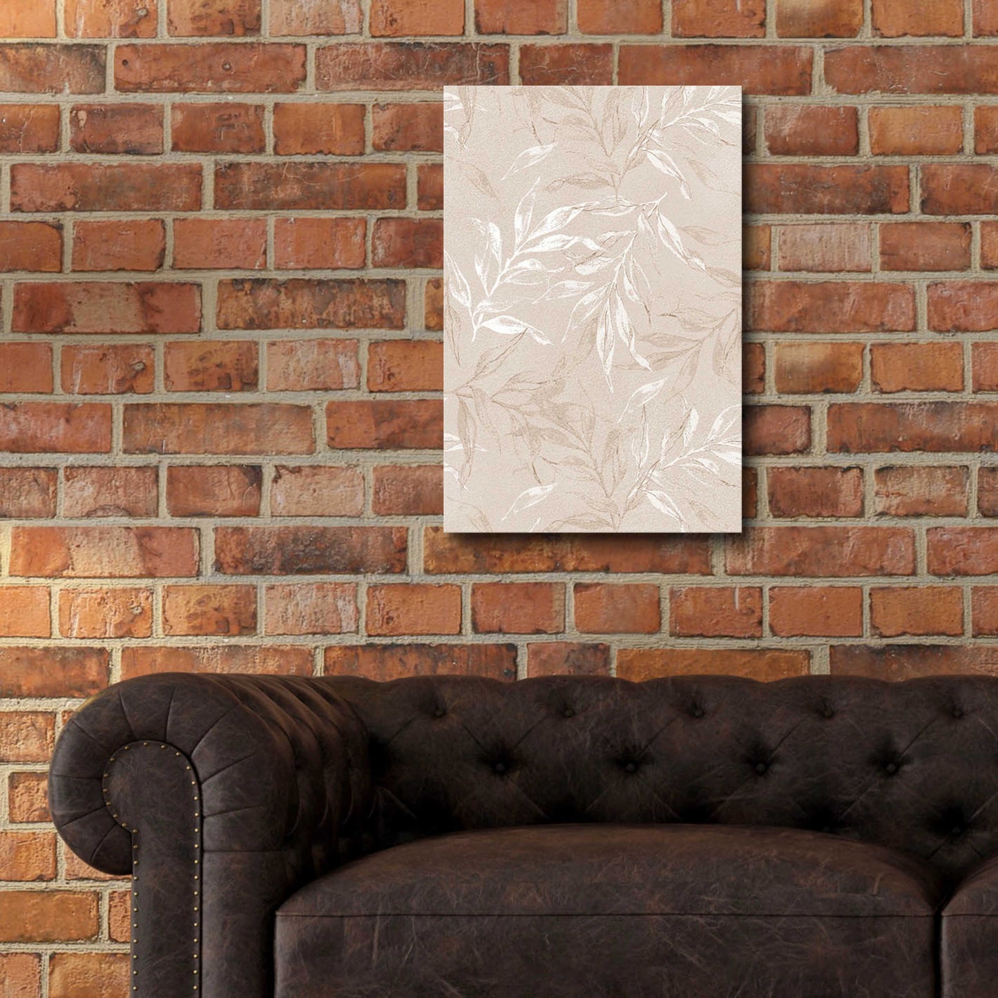 Epic Art 'White Leaves 1' by Design Fabrikken, Acrylic Glass Wall Art,16x24